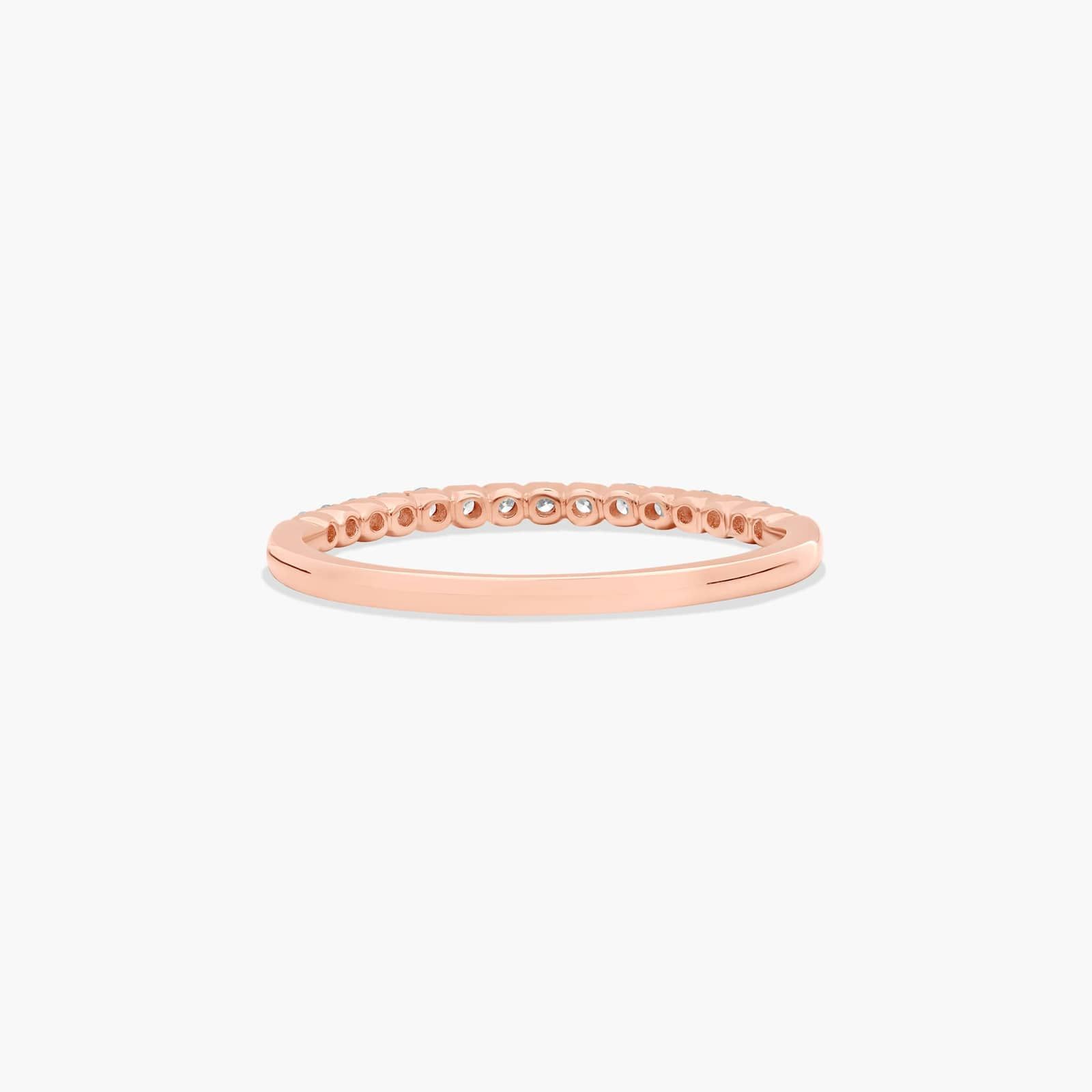 Fishtail Wedding Ring With 0.2 CTW Diamonds In 14K Rose Gold (1.50mm)