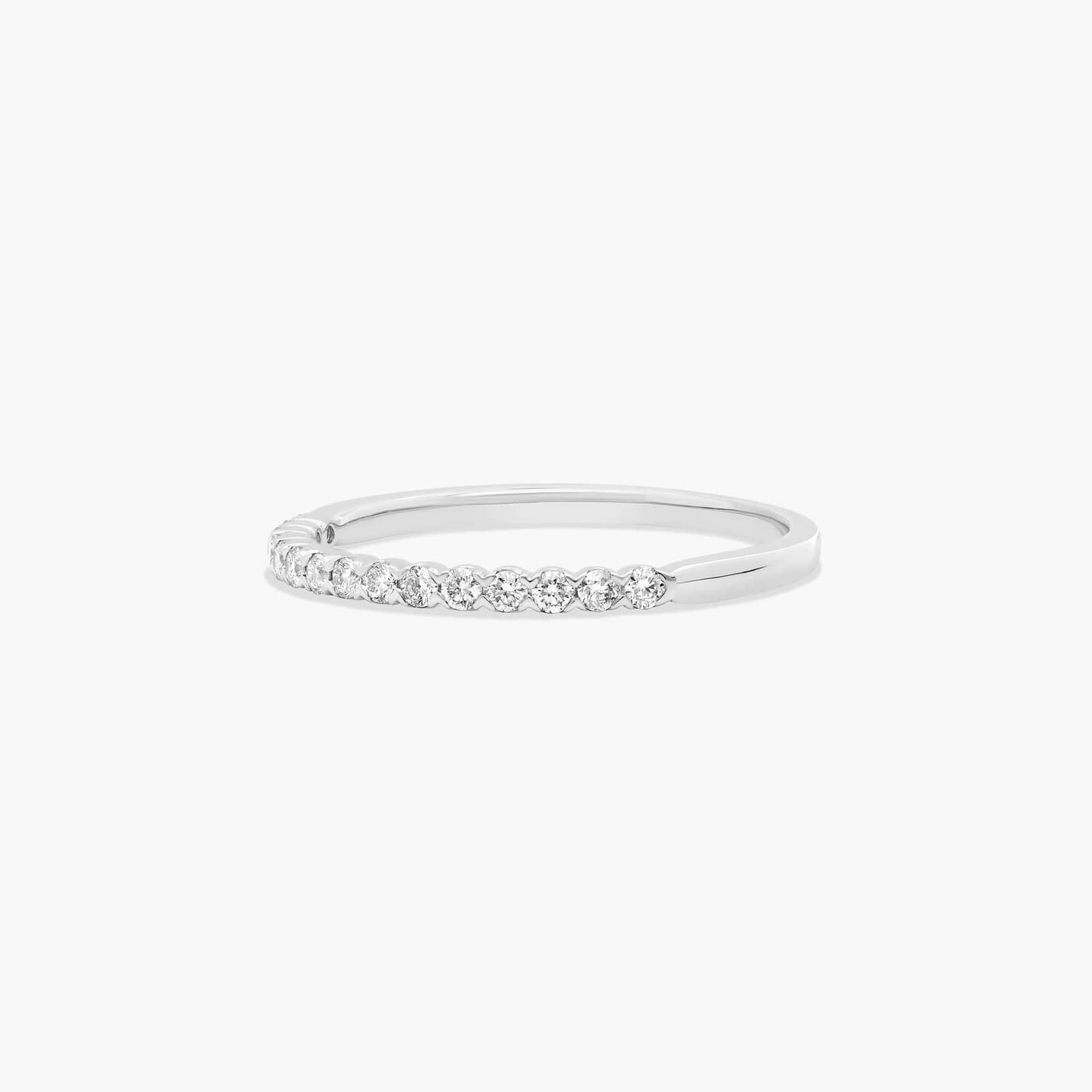 Fishtail Wedding Ring With 0.2 CTW Diamonds In 14K White Gold (1.50mm)