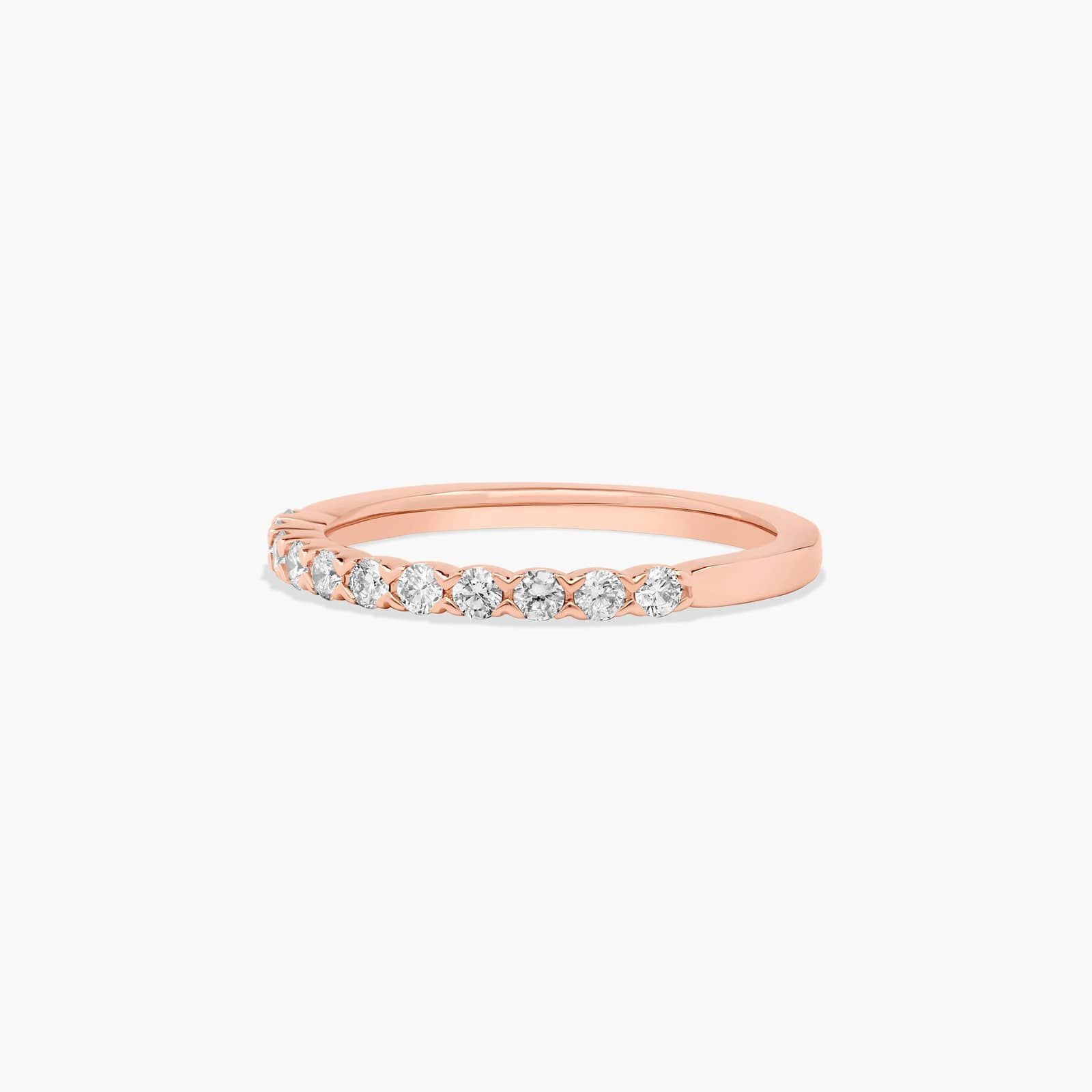 Fishtail Wedding Ring With 0.3 CTW Diamonds In 14K Rose Gold (2.00mm)