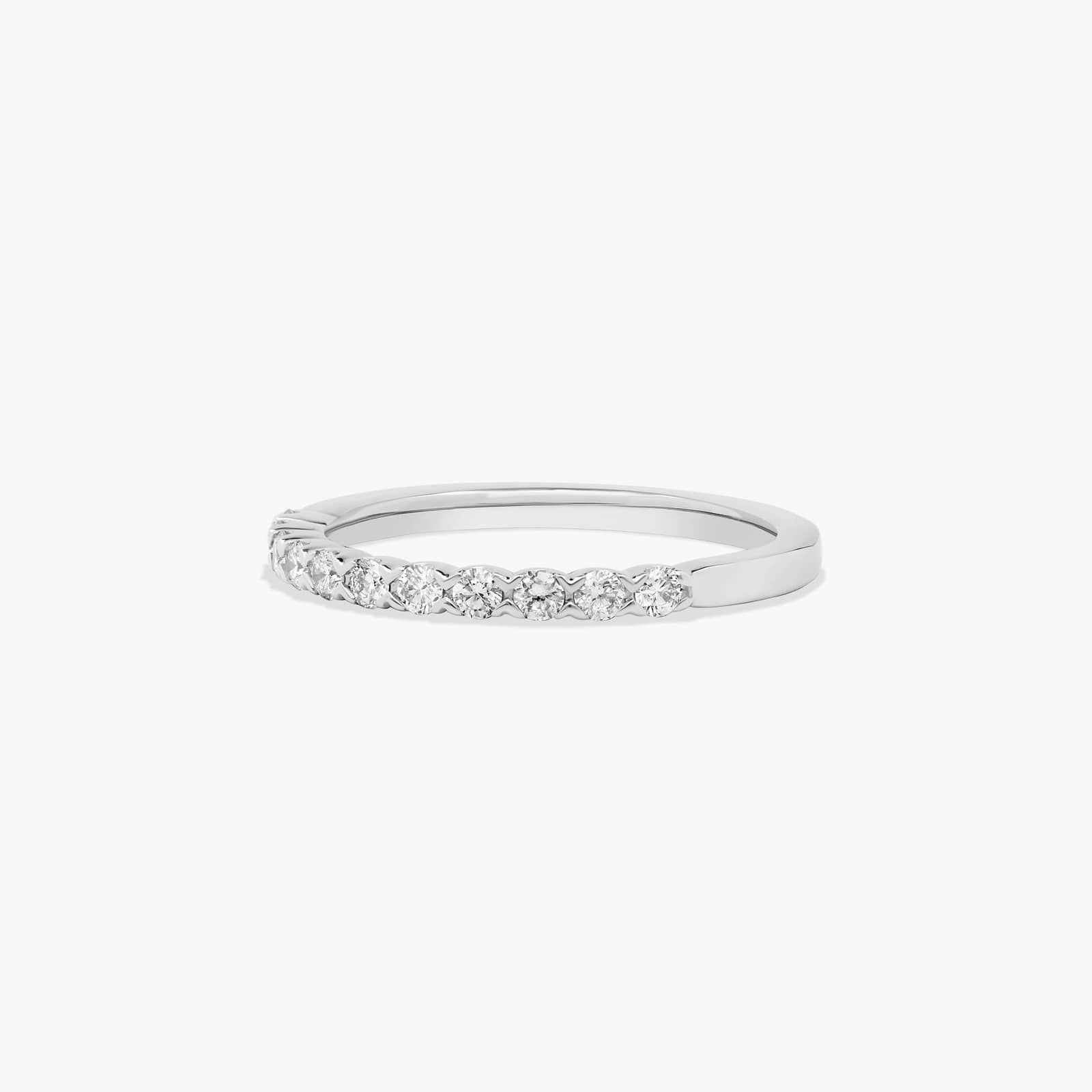 Fishtail Wedding Ring With 0.3 CTW Diamonds In 14K White Gold (2.00mm)