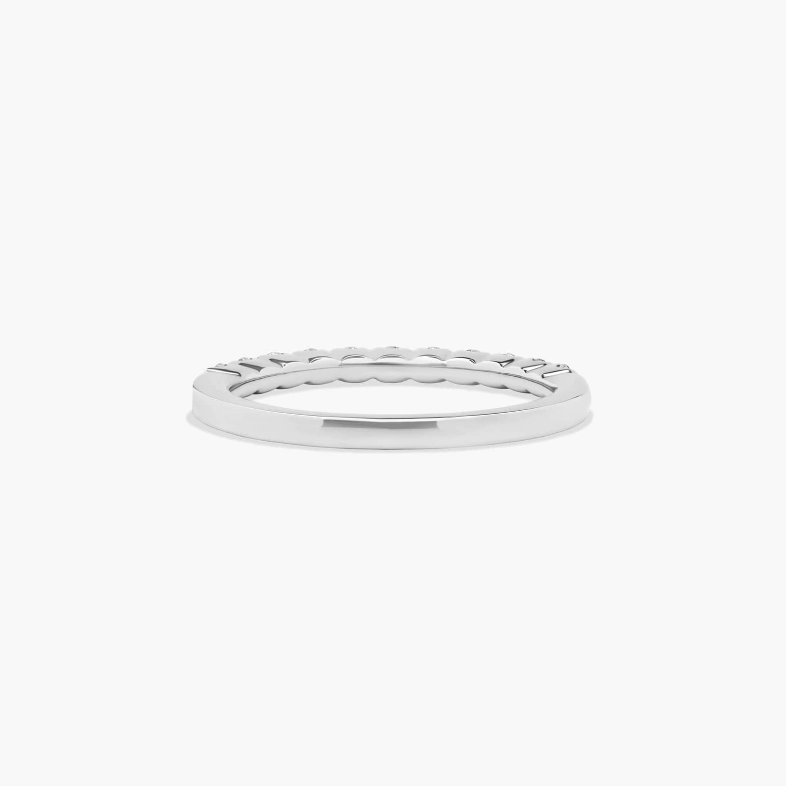 Fishtail Wedding Ring With 0.3 CTW Diamonds In 14K White Gold (2.00mm)