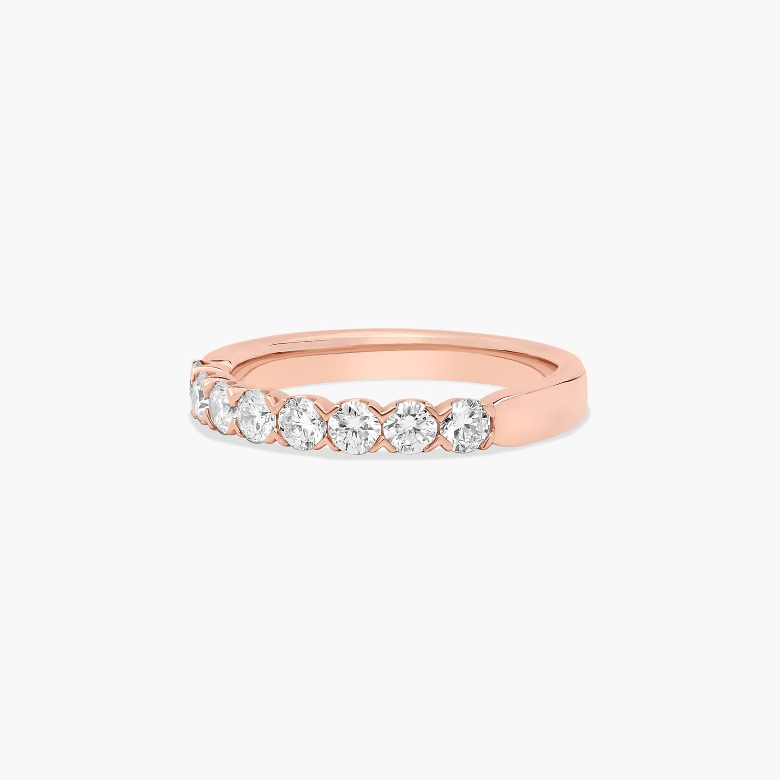 Fishtail Wedding Ring With 0.5 CTW Diamonds In 14K Rose Gold (2.50mm)