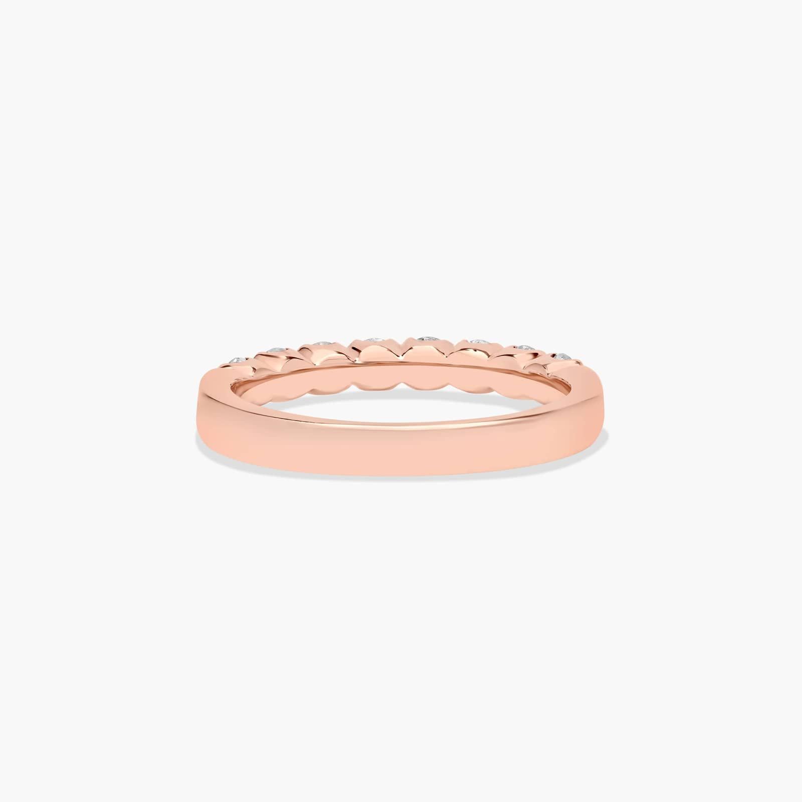 Fishtail Wedding Ring With 0.5 CTW Diamonds In 14K Rose Gold (2.50mm)