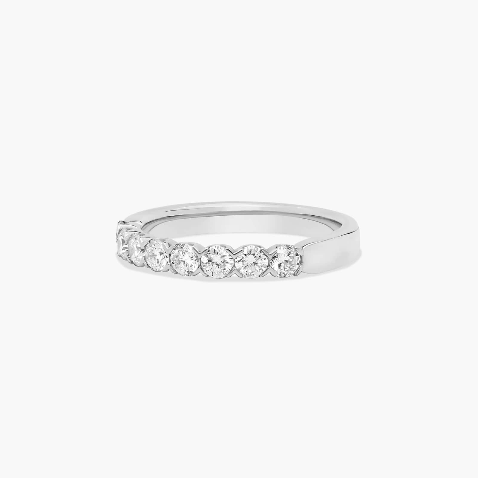 Fishtail Wedding Ring With 0.5 CTW Diamonds In 14K White Gold (2.50mm)