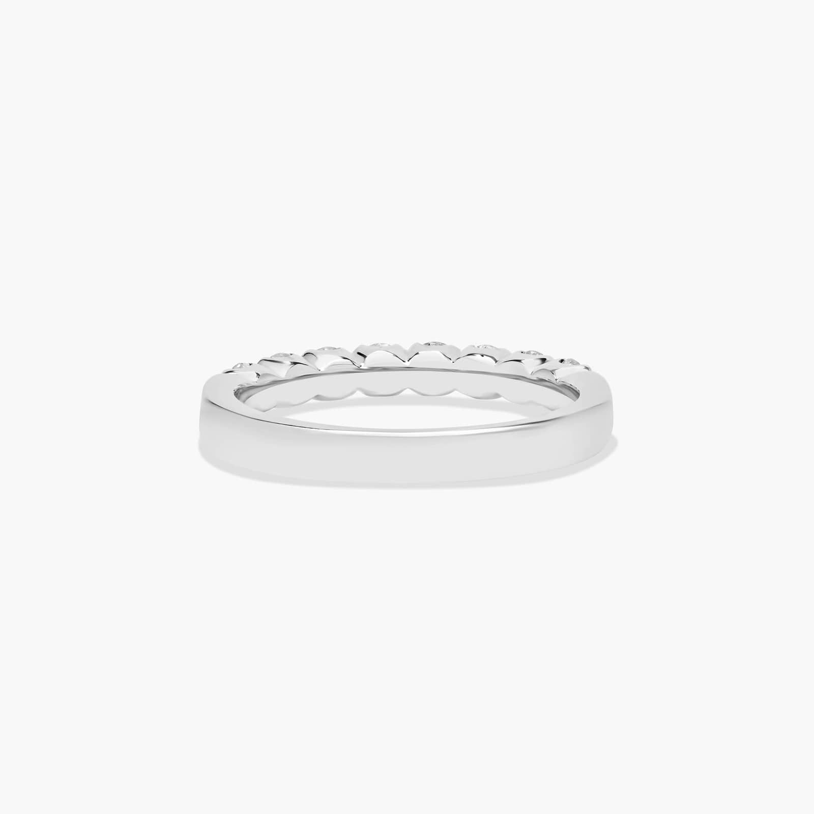 Fishtail Wedding Ring With 0.5 CTW Diamonds In 14K White Gold (2.50mm)