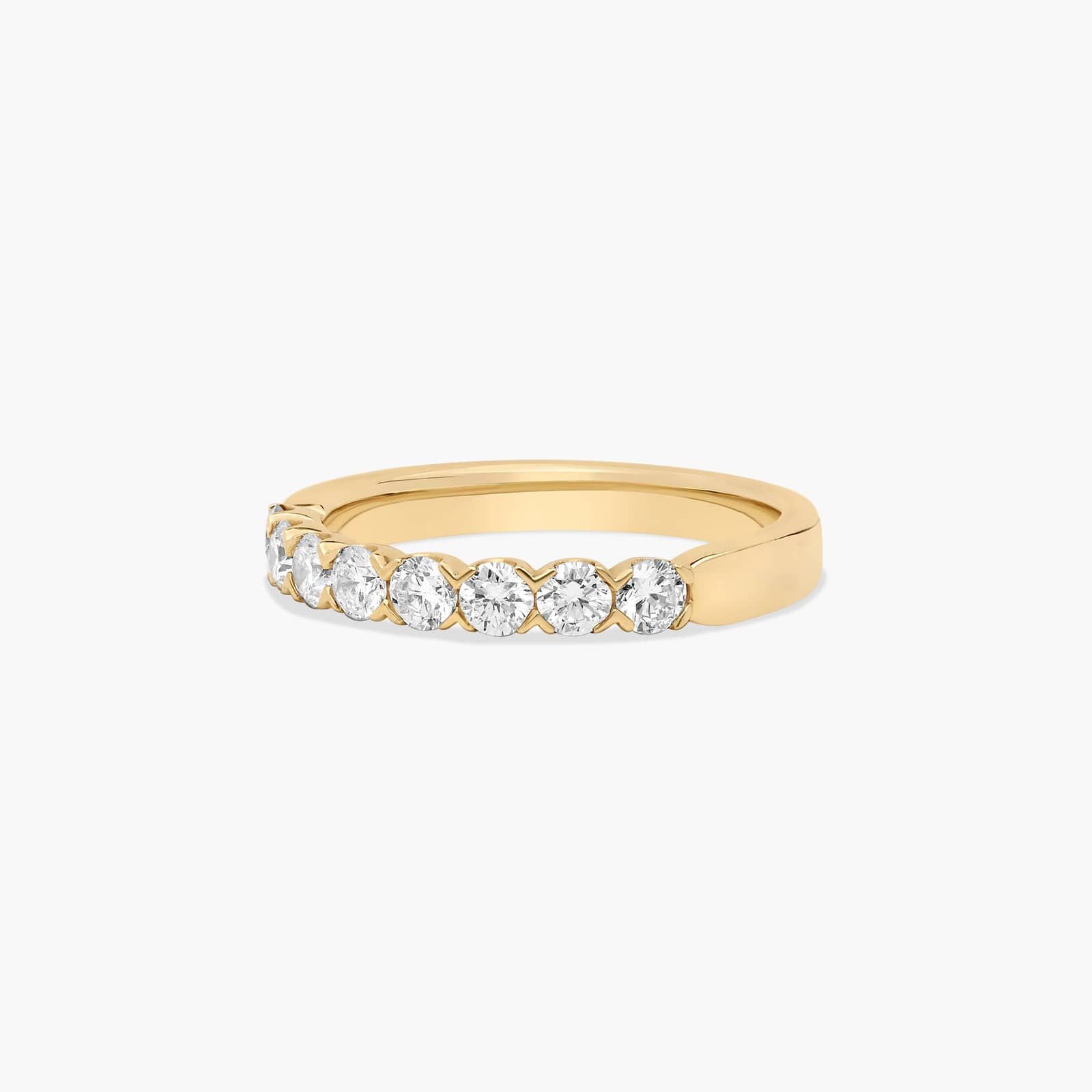 Fishtail Wedding Ring With 0.5 CTW Diamonds In 14K Yellow Gold (2.50mm)