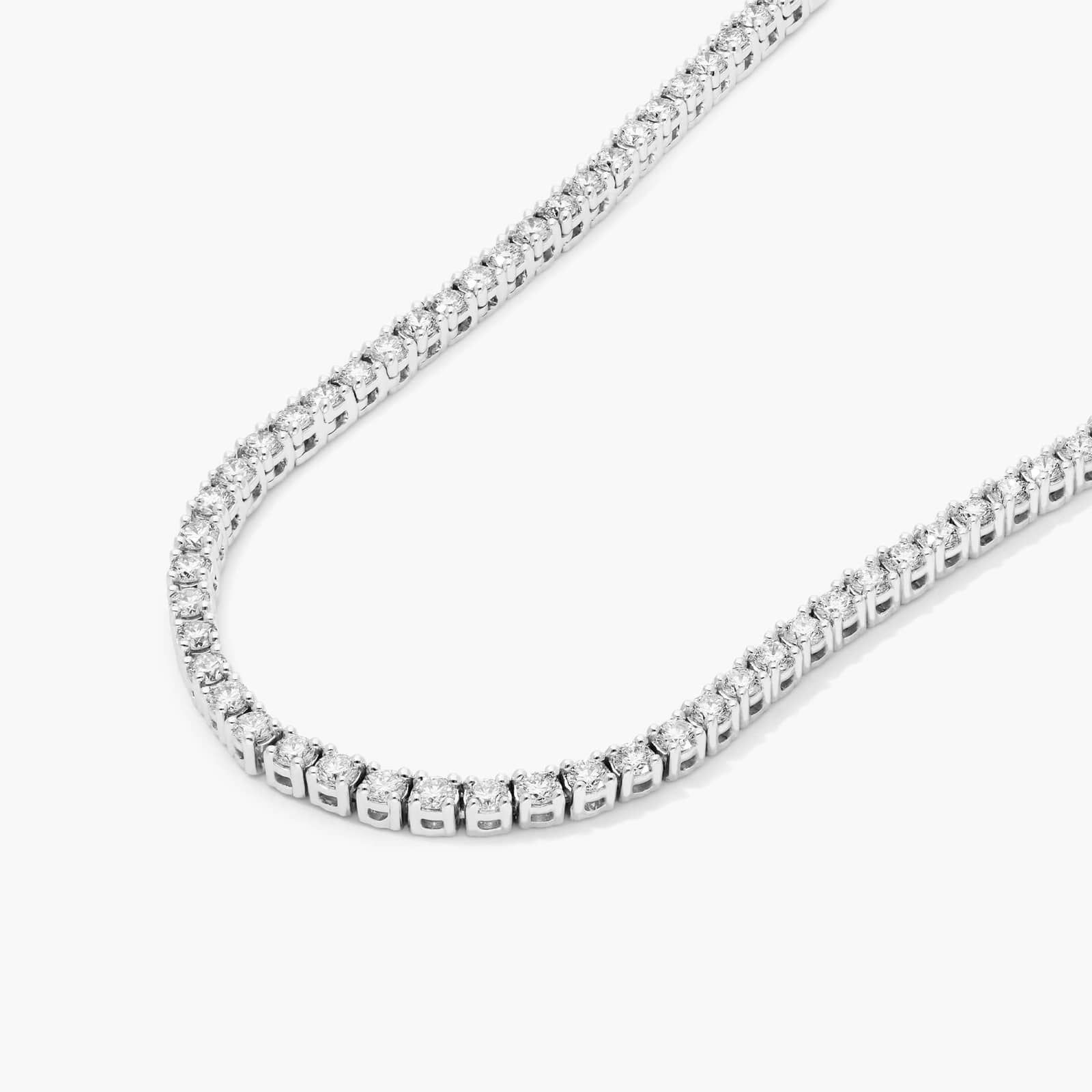14K White Gold Lab-Grown Diamond Half Tennis Necklace (2.00 CTW - F-G / VS1-VS2)