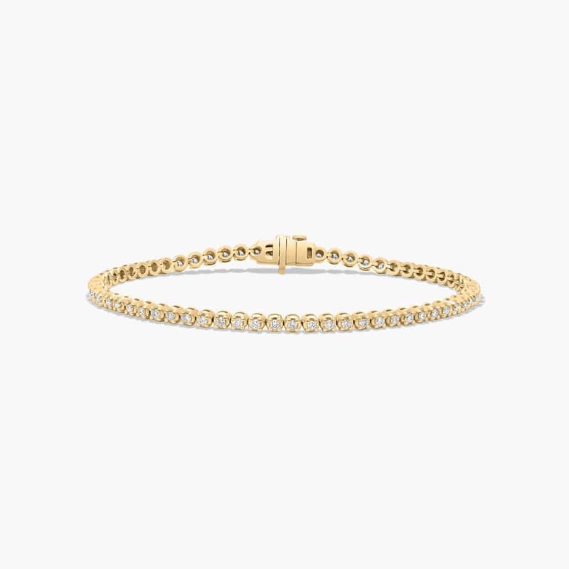 Tennis Bracelet With 1 CTW Lab-Grown Diamonds In 14K Yellow Gold (7")