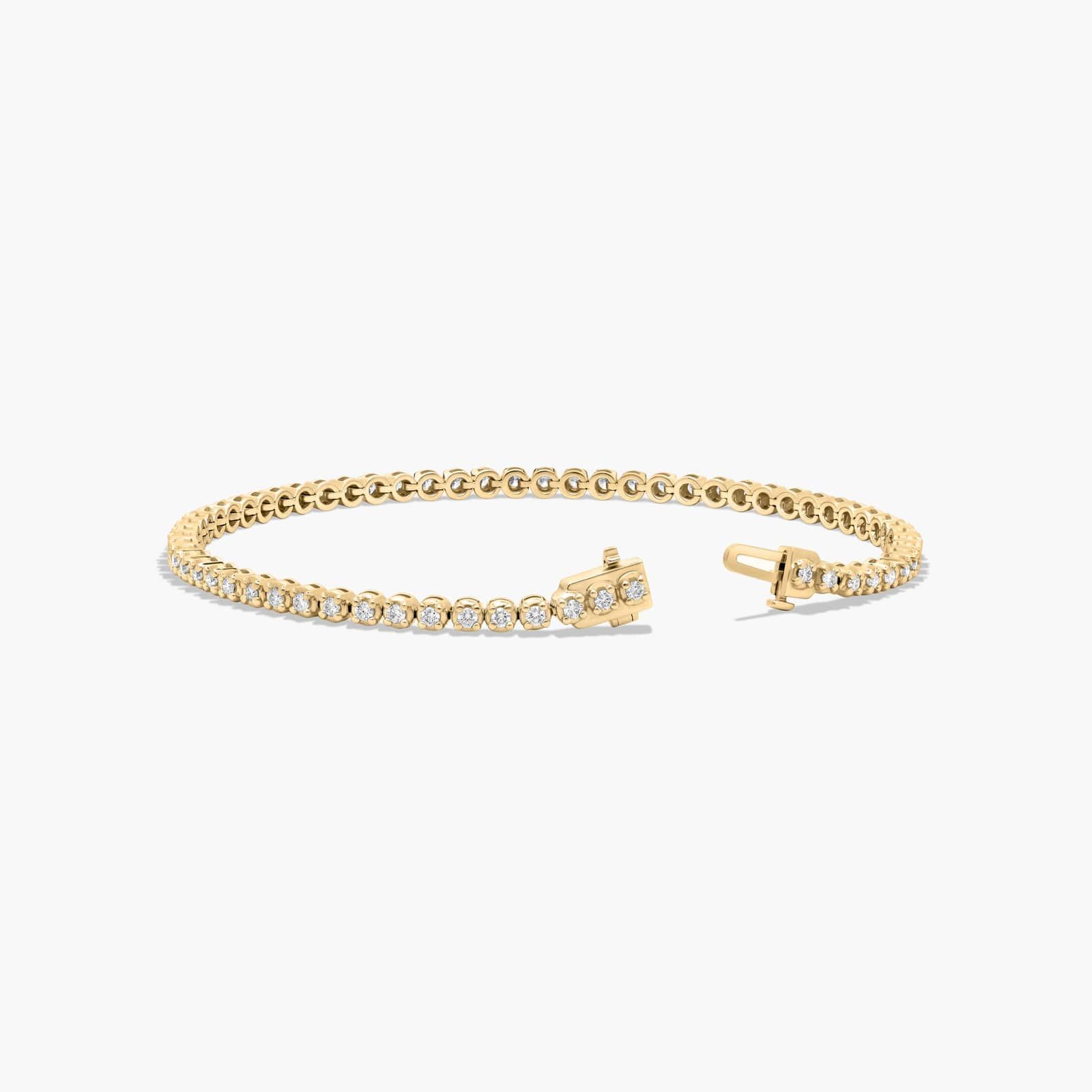 Tennis Bracelet With 1 CTW Lab-Grown Diamonds In 14K Yellow Gold (7")