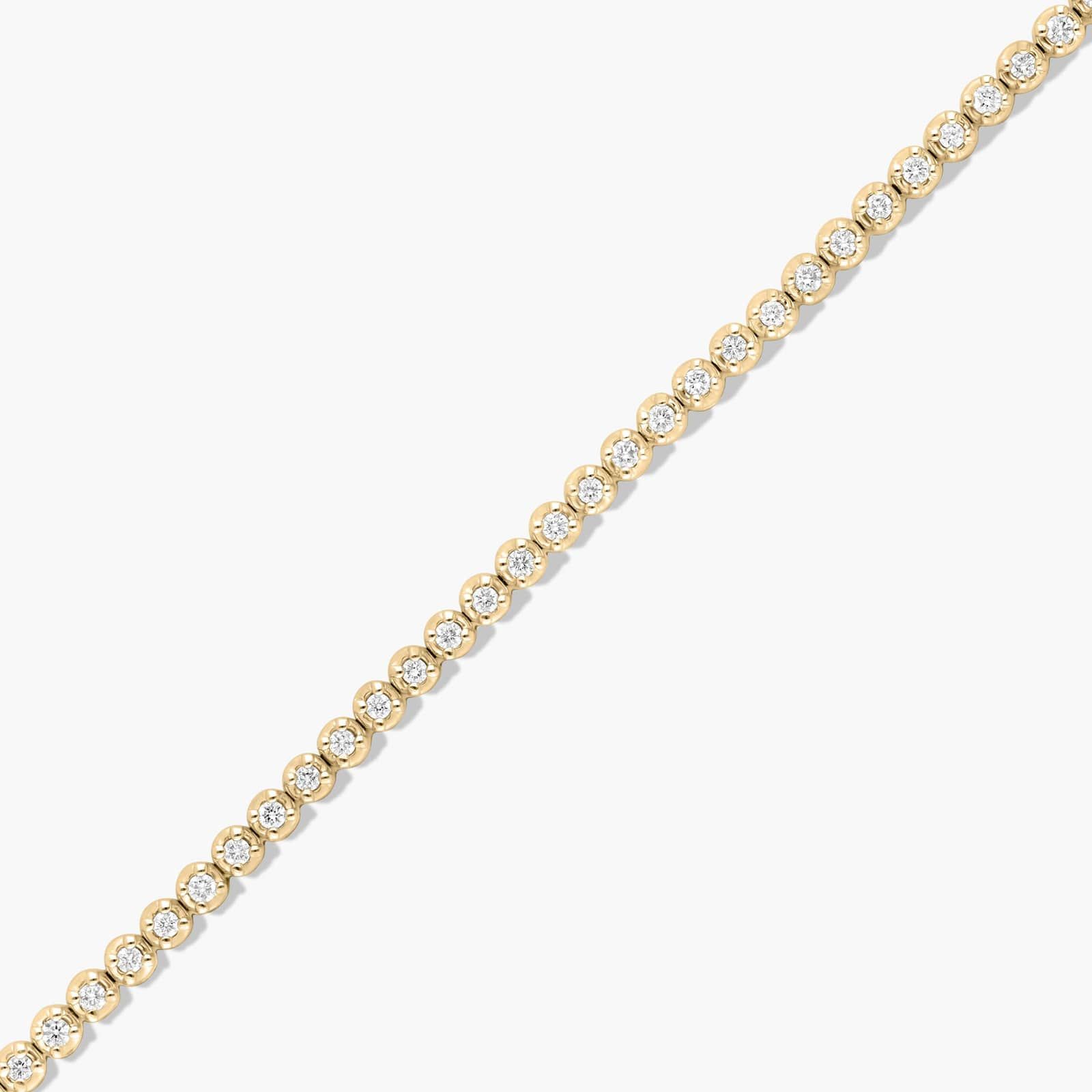 Tennis Bracelet With 1 CTW Lab-Grown Diamonds In 14K Yellow Gold (7")