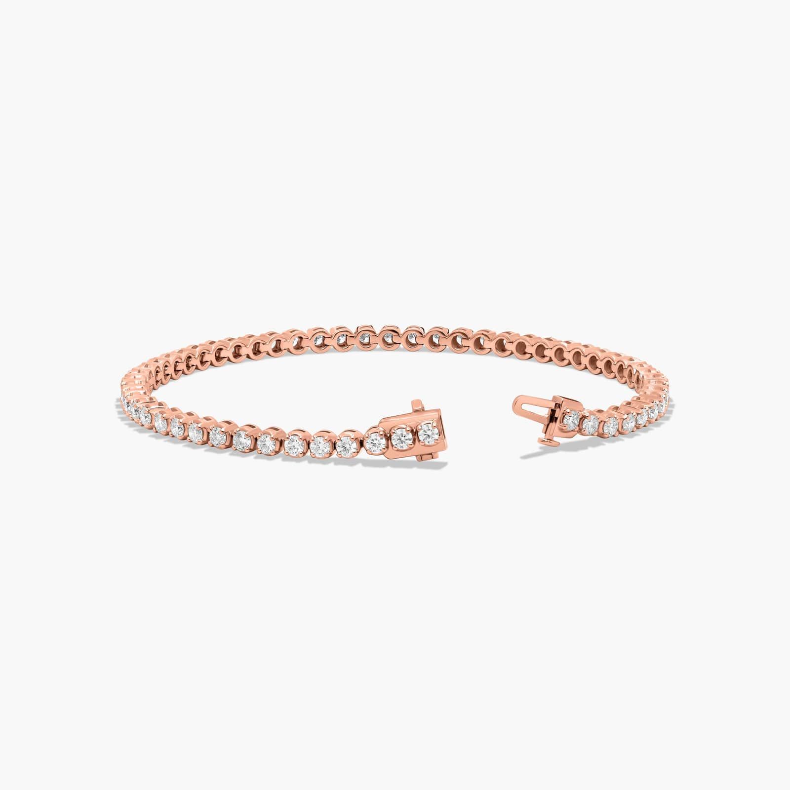 Tennis Bracelet With 3 CTW Diamonds In 14K Rose Gold (7")