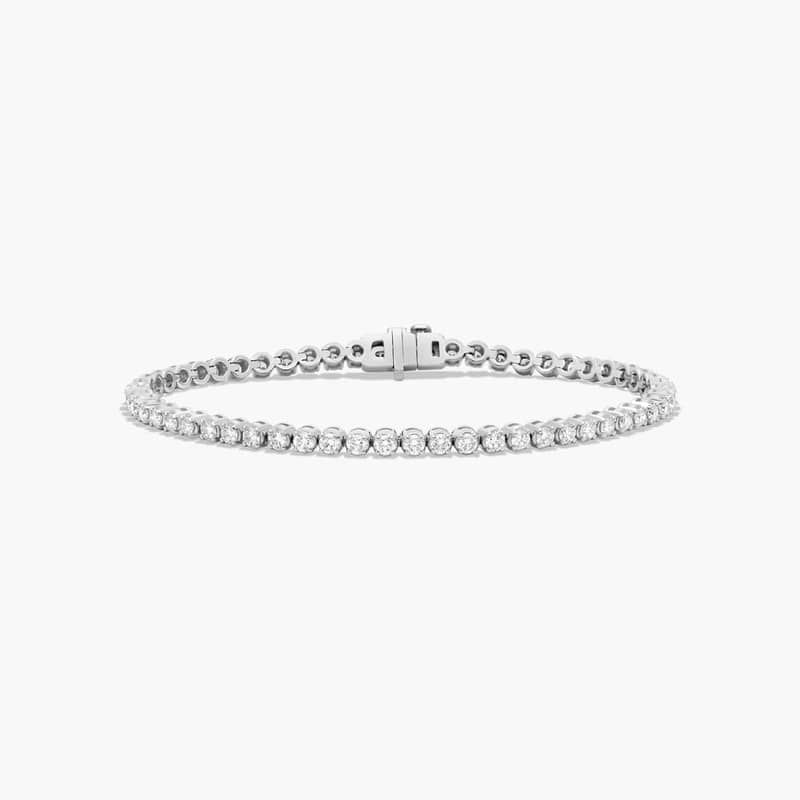 Tennis Bracelet With 3 CTW Lab-Grown Diamonds In 14K White Gold (7")
