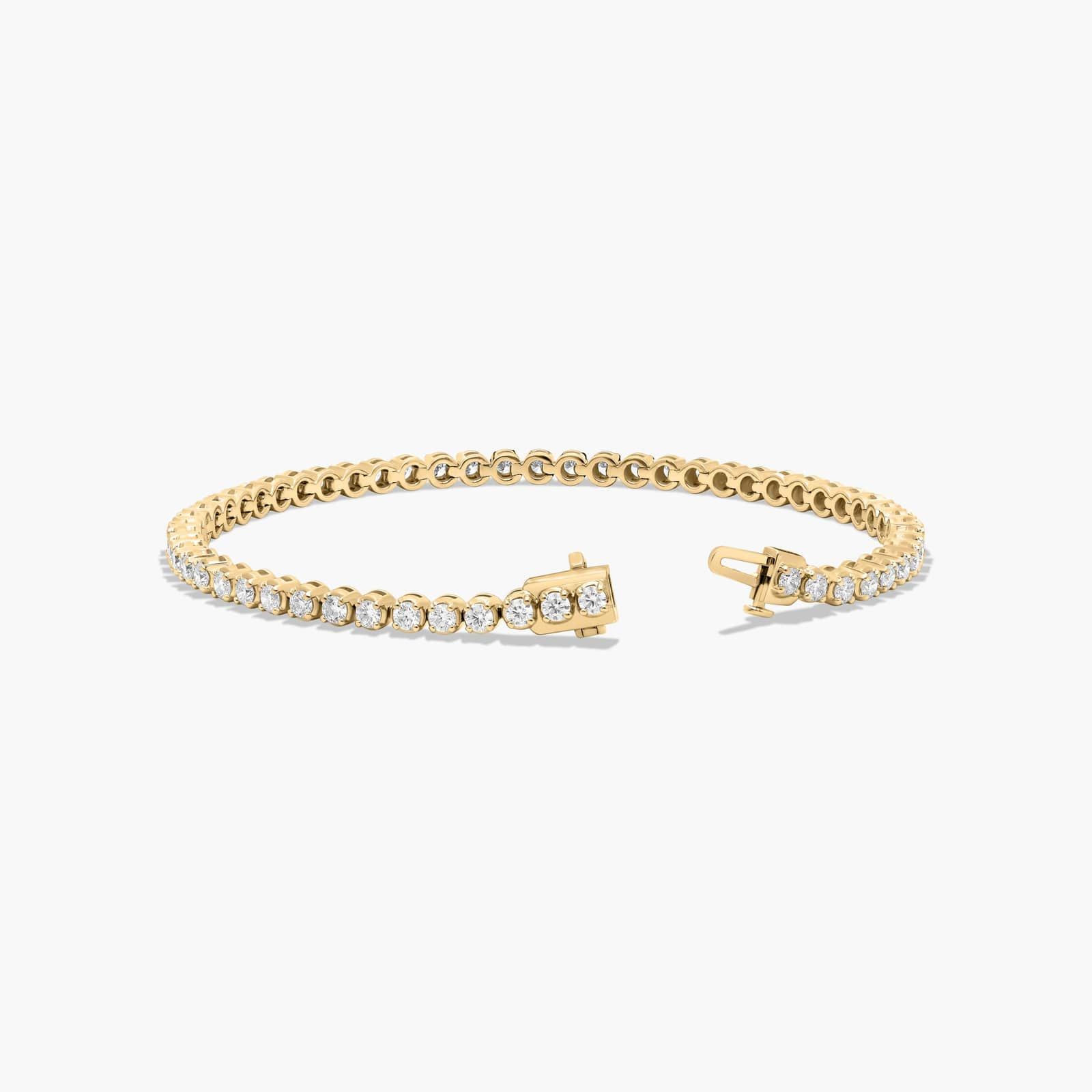 Tennis Bracelet With 3 CTW Lab-Grown Diamonds In 14K Yellow Gold (7")