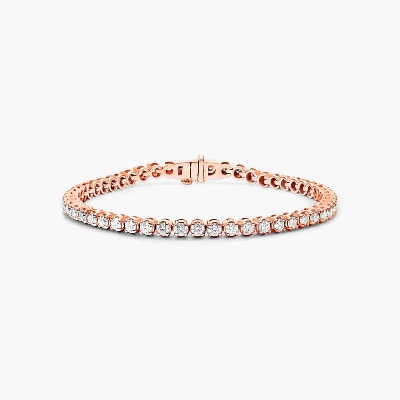 Tennis Bracelet With 4 CTW Diamonds In 14K Rose Gold (7")