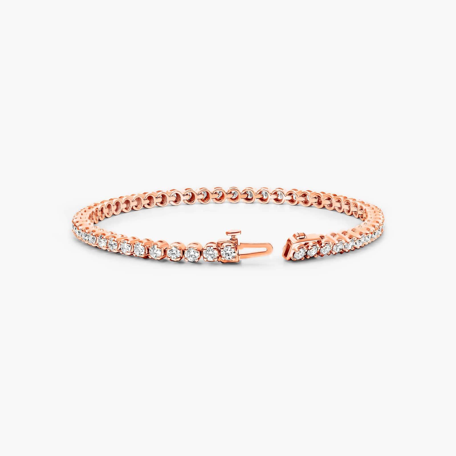 Tennis Bracelet With 4 CTW Diamonds In 14K Rose Gold (7")