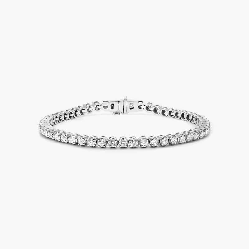Tennis Bracelet With 4 CTW Lab-Grown Diamonds In 14K White Gold (7")