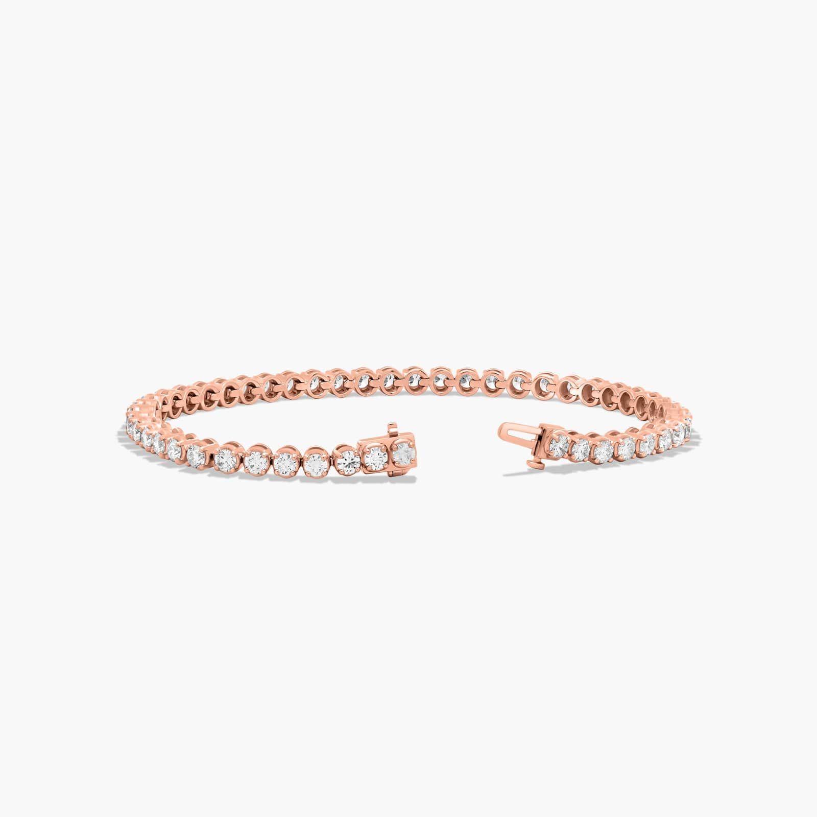 Tennis Bracelet With 5 CTW Diamonds In 14K Rose Gold (7")