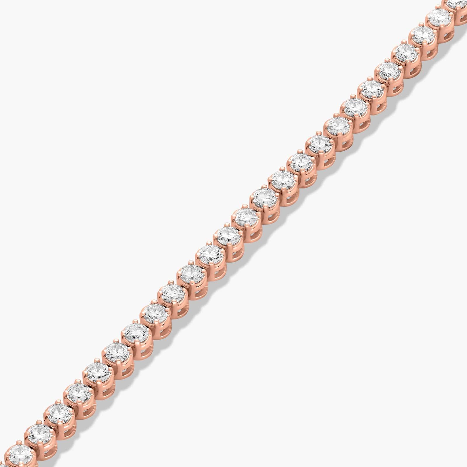 Tennis Bracelet With 5 CTW Diamonds In 14K Rose Gold (7")