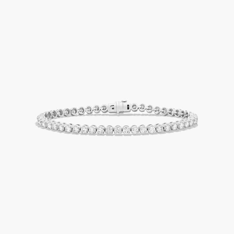 Tennis Bracelet With 5 CTW Lab-Grown Diamonds In 14K White Gold (7")
