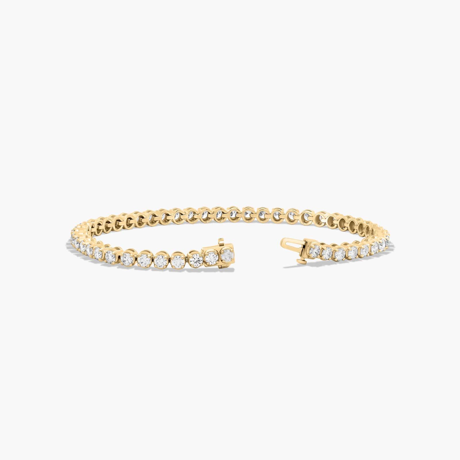 Tennis Bracelet With 5 CTW Lab-Grown Diamonds In 14K Yellow Gold (7")