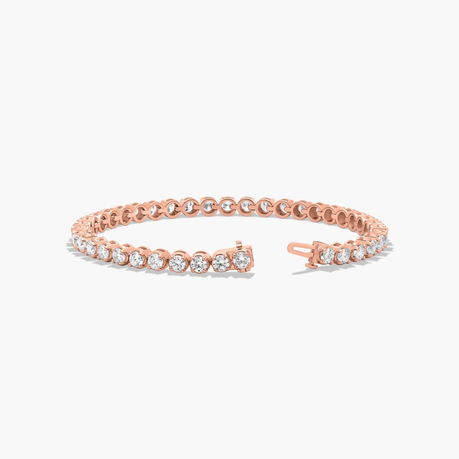 Tennis Bracelet With 7 CTW Diamonds In 14K Rose Gold (7")