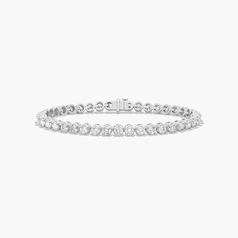 Tennis Bracelet With 7 CTW Lab-Grown Diamonds In 14K White Gold (7")