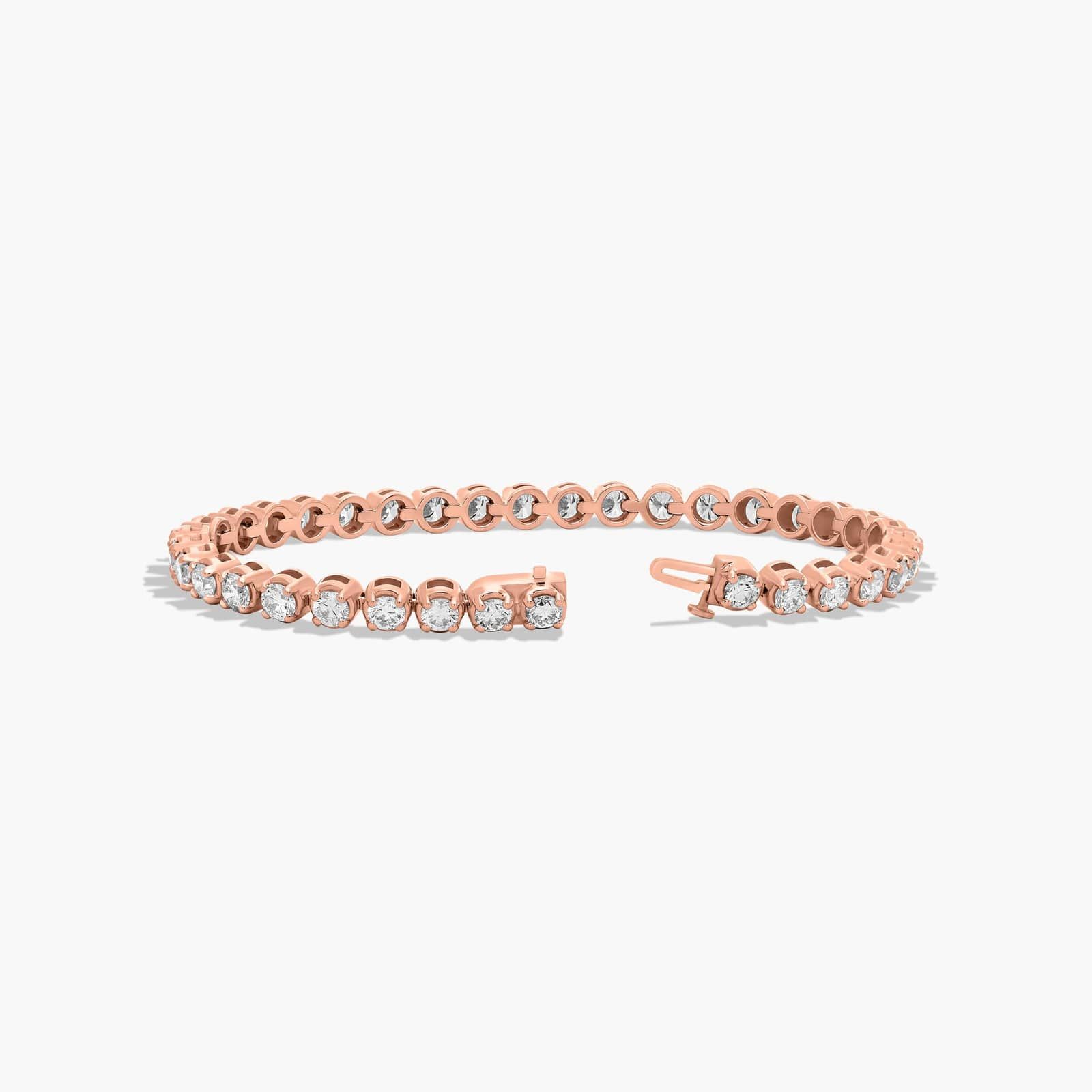 Tennis Bracelet With 8 CTW Diamonds In 14K Rose Gold (7")