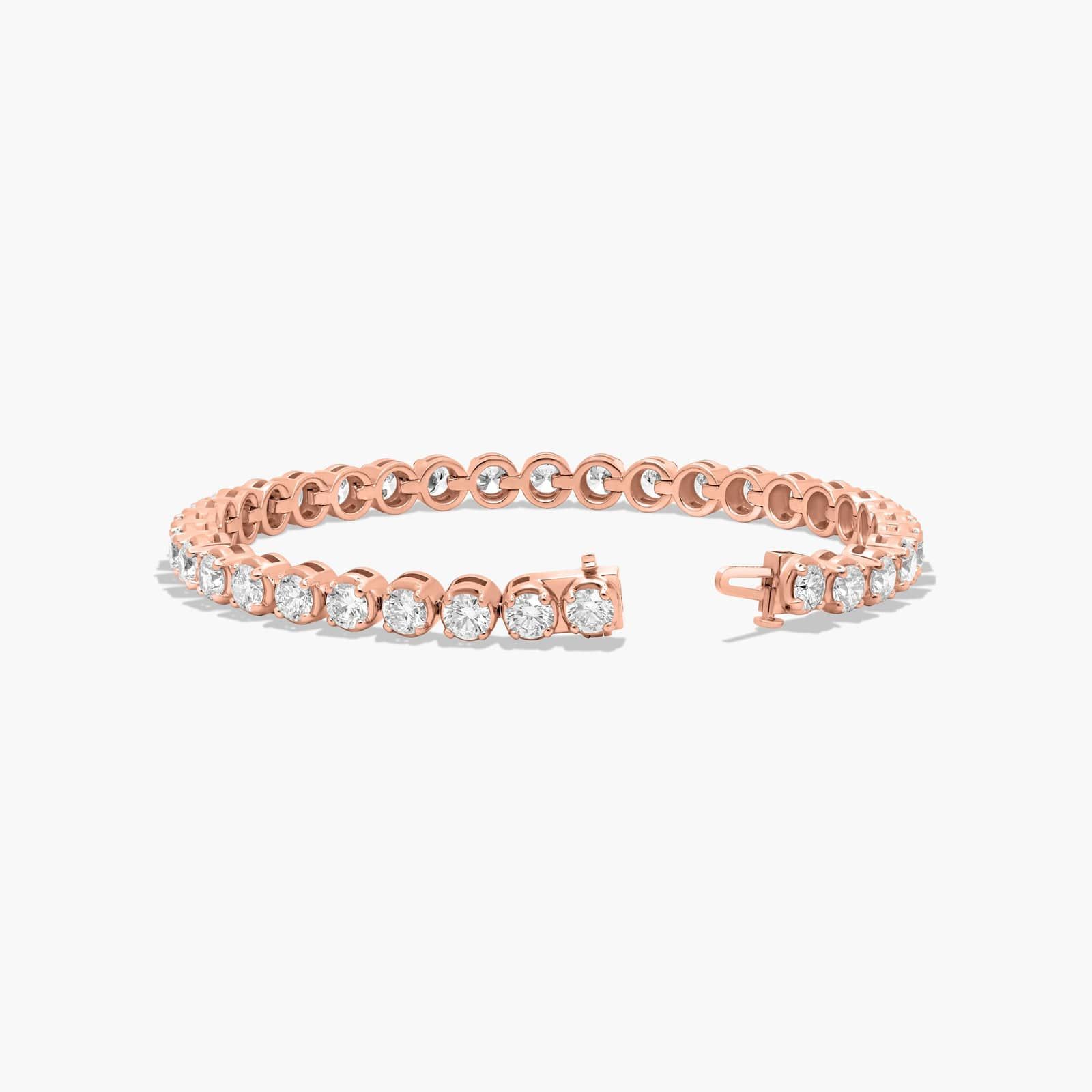 Tennis Bracelet With 10 CTW Diamonds In 14K Rose Gold (7")