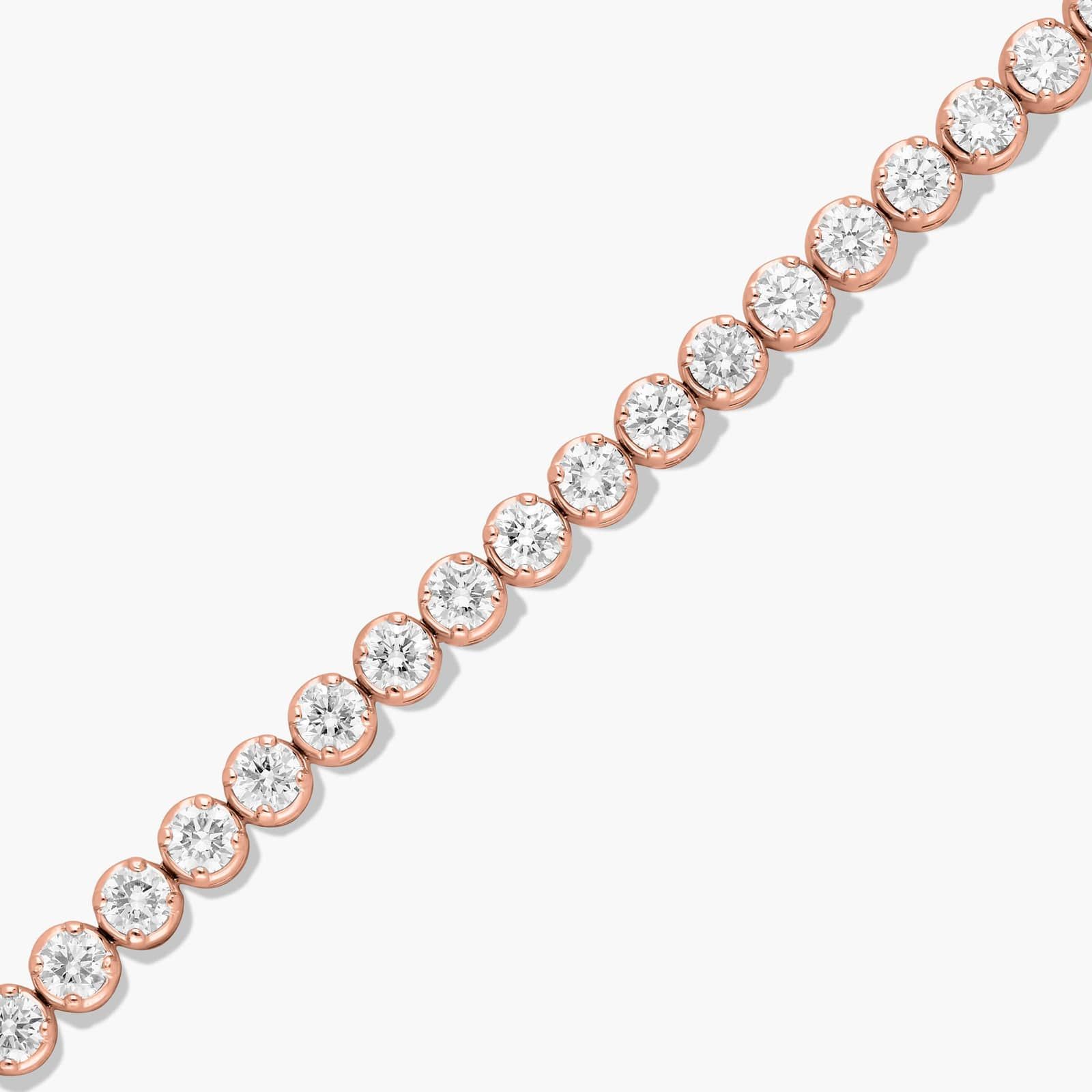 Tennis Bracelet With 10 CTW Diamonds In 14K Rose Gold (7")