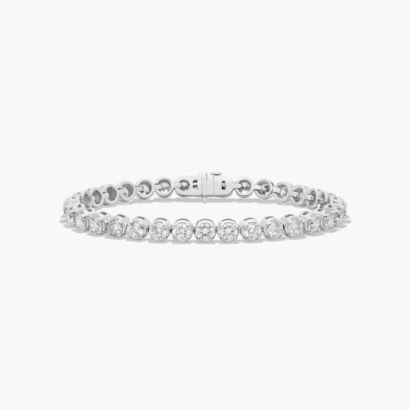 Tennis Bracelet With 10 CTW Lab-Grown Diamonds In 14K White Gold (7")