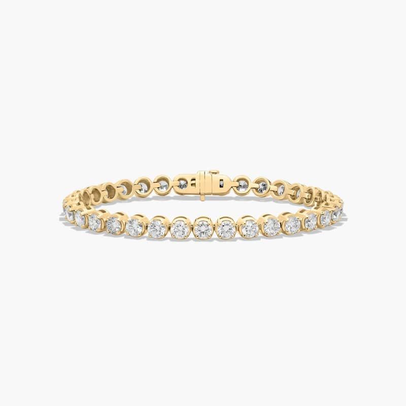 Tennis Bracelet With 10 CTW Lab-Grown Diamonds In 14K Yellow Gold (7")