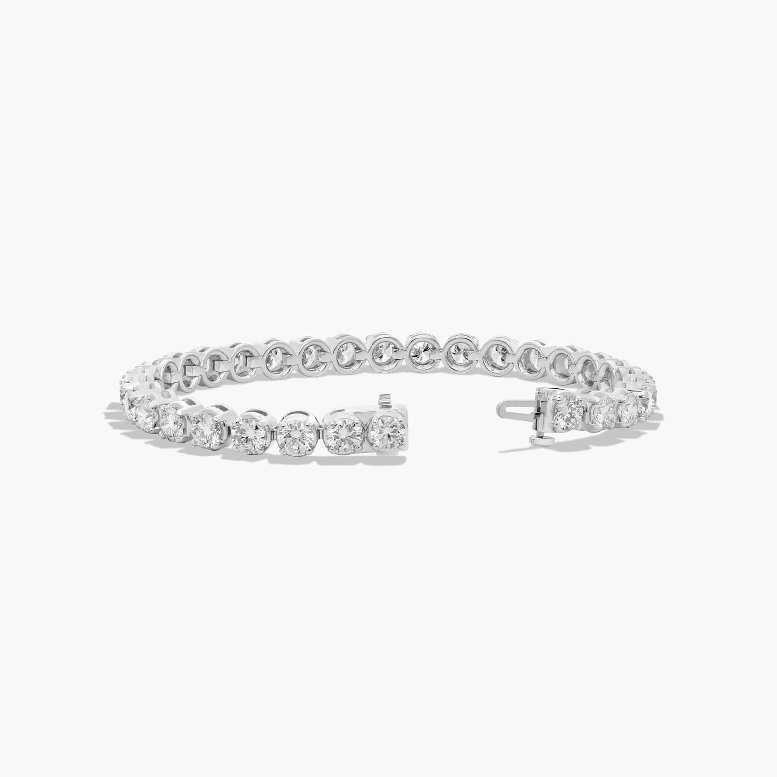 Tennis Bracelet With 12 CTW Lab-Grown Diamonds In 14K White Gold (7")
