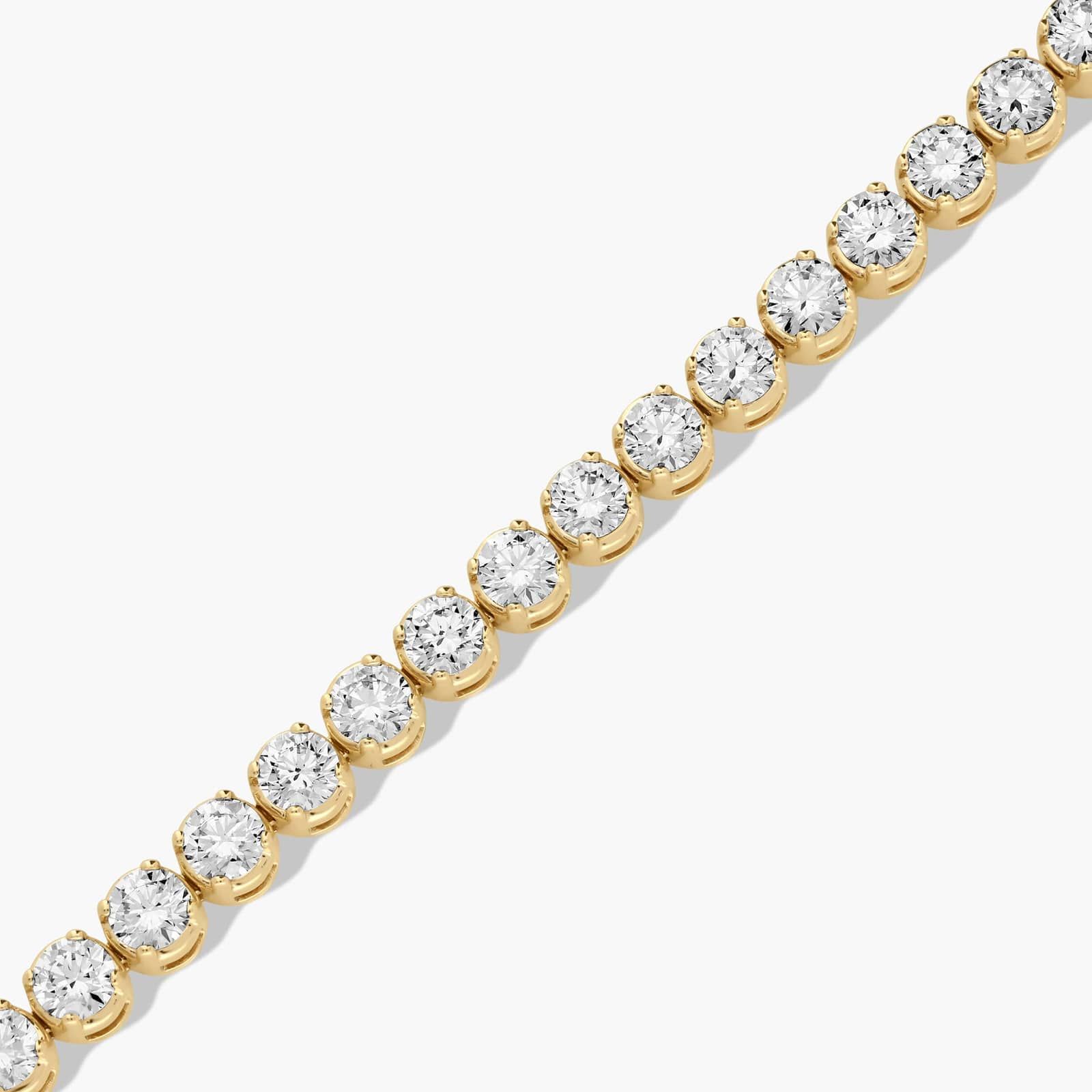 Tennis Bracelet With 12 CTW Lab-Grown Diamonds In 14K Yellow Gold (7")