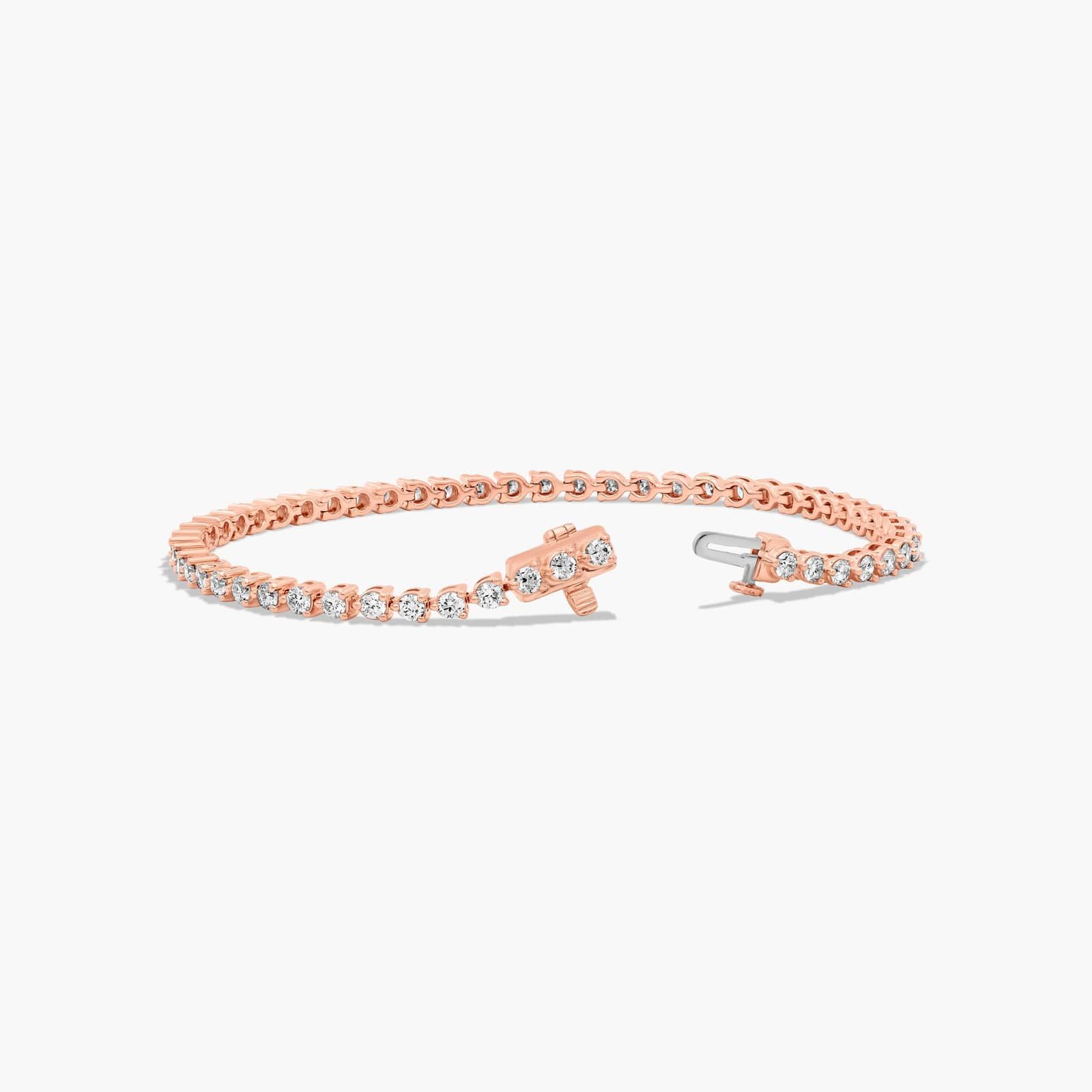 Tennis Bracelet With 3 CTW Diamonds In 14K Rose Gold