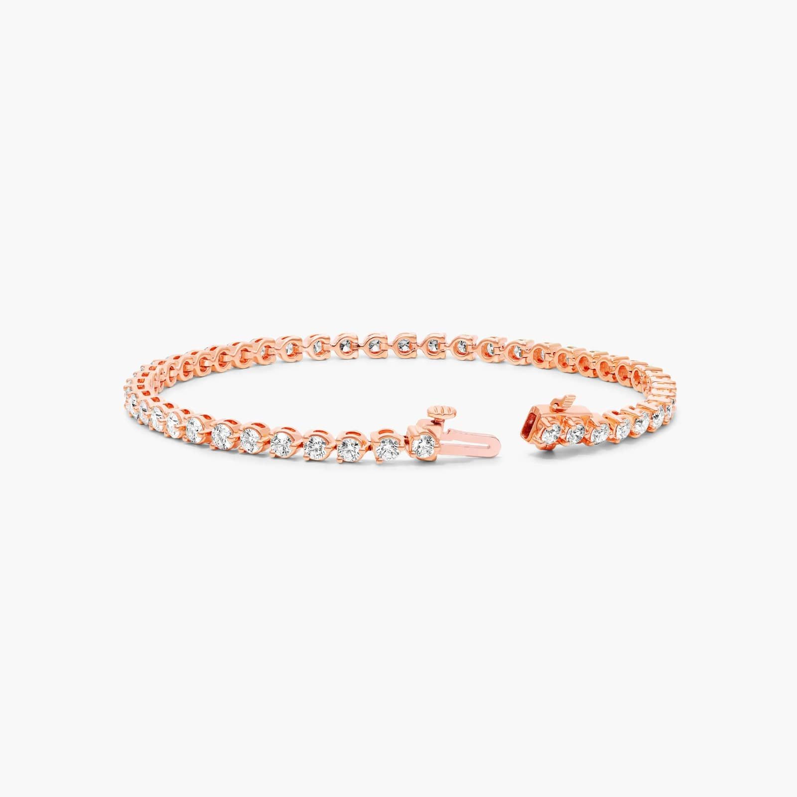 Tennis Bracelet With 4 CTW Diamonds In 14K Rose Gold