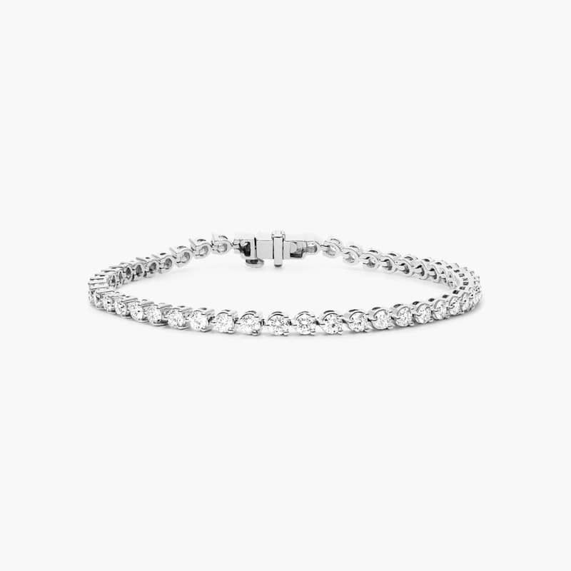 Tennis Bracelet With 4 CTW Lab-Grown Diamonds In 14K White Gold