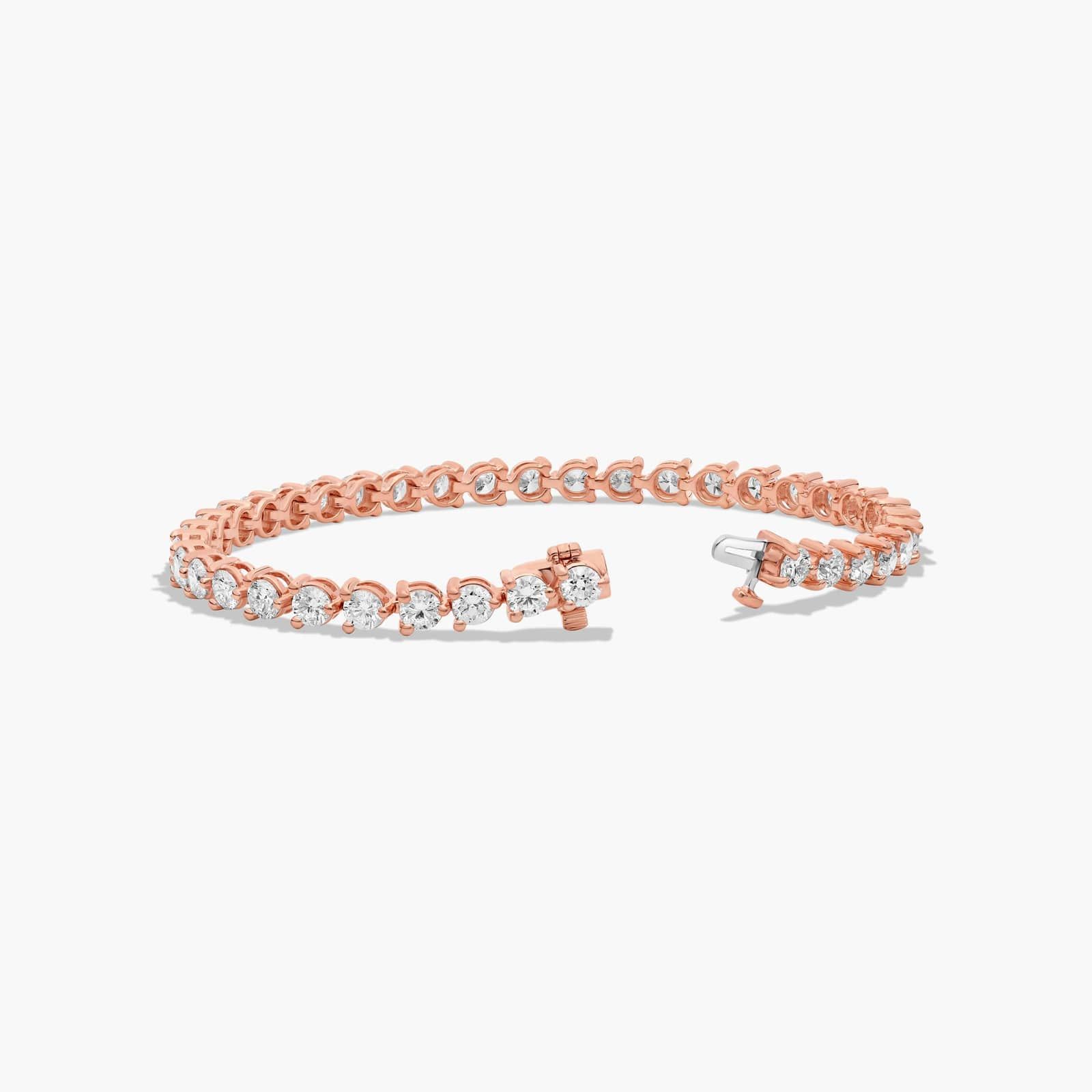 Tennis Bracelet With 8 CTW Diamonds In 14K Rose Gold