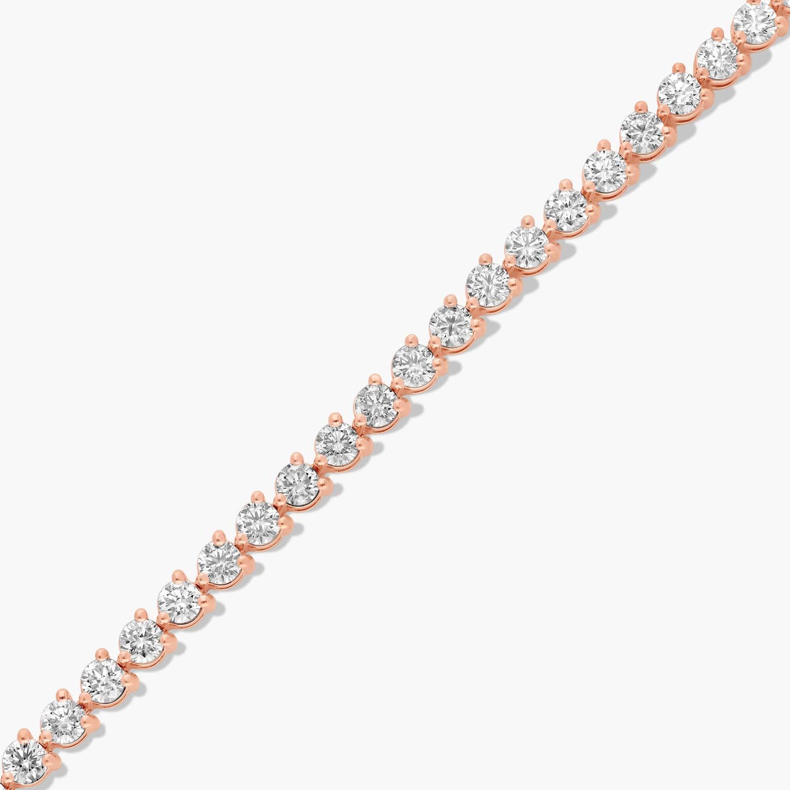 Tennis Bracelet With 8 CTW Diamonds In 14K Rose Gold