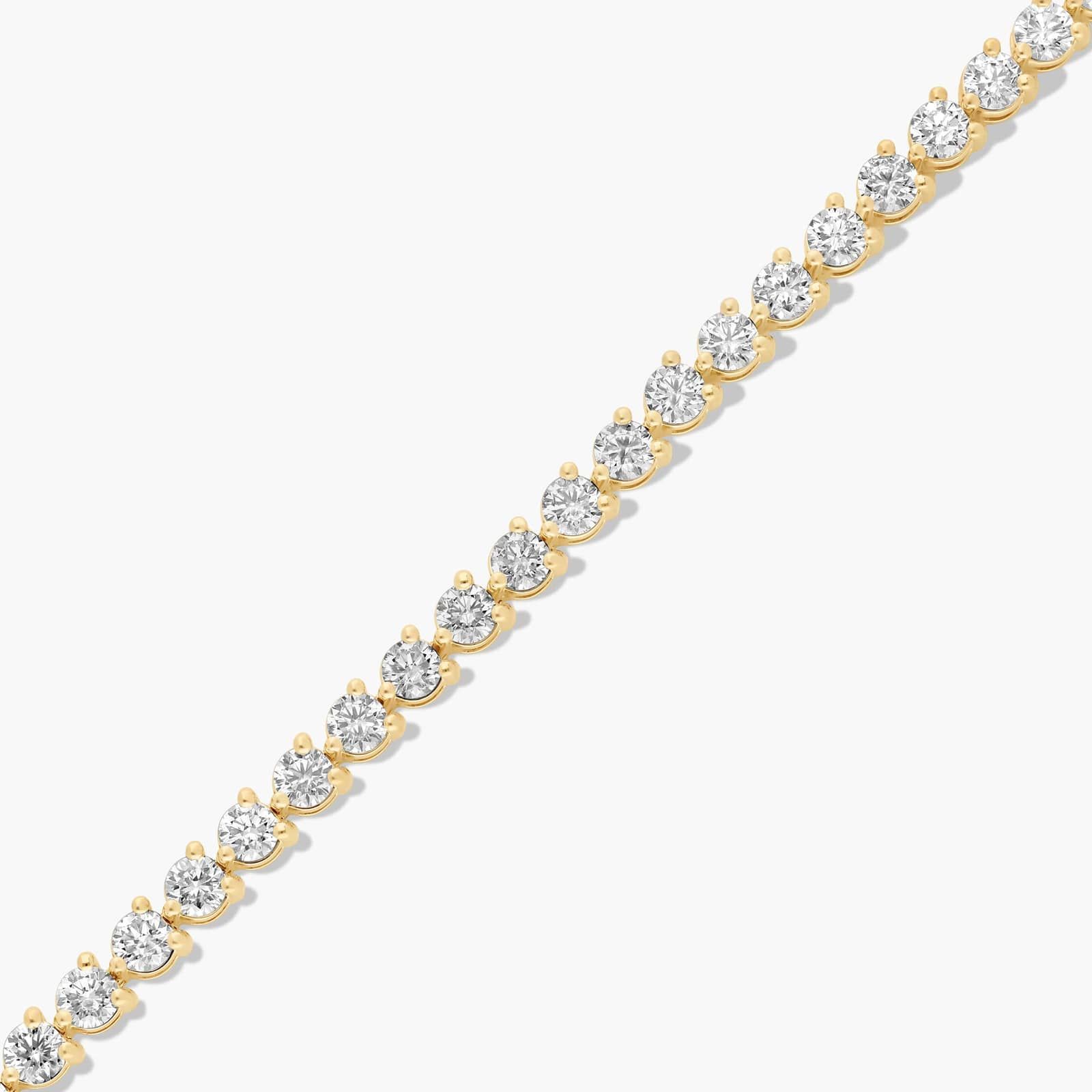 Tennis Bracelet With 8 CTW Diamonds In 14K Yellow Gold