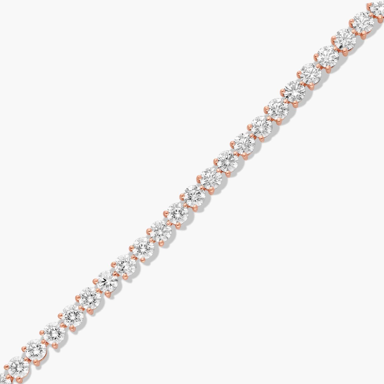 Tennis Bracelet With 10 CTW Diamonds In 14K Rose Gold