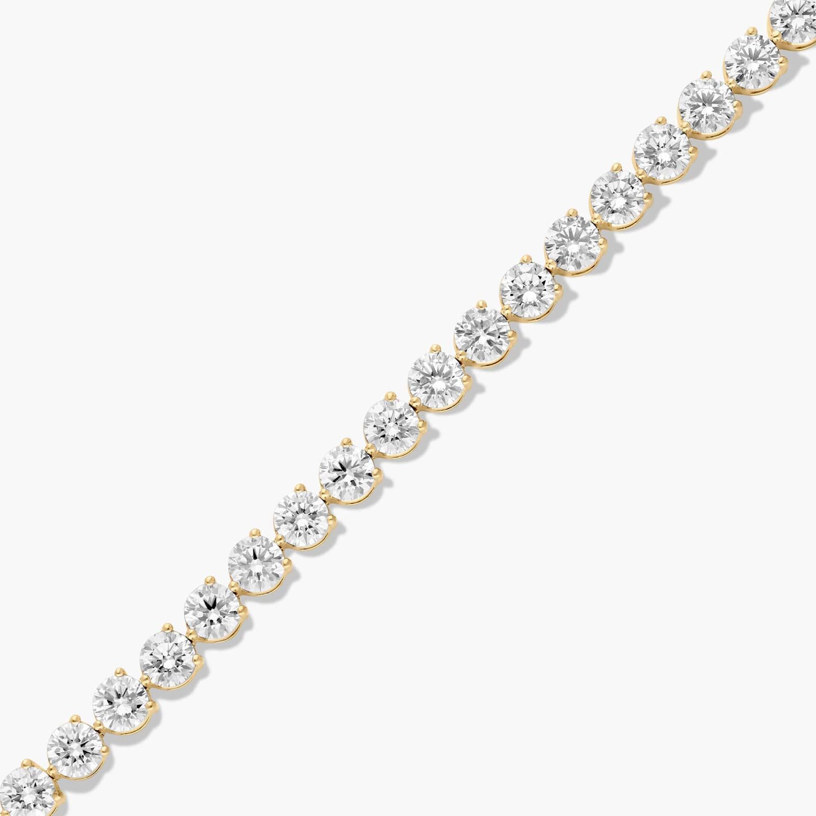 Tennis Bracelet With 12 CTW Lab-Grown Diamonds In 14K Yellow Gold (7")