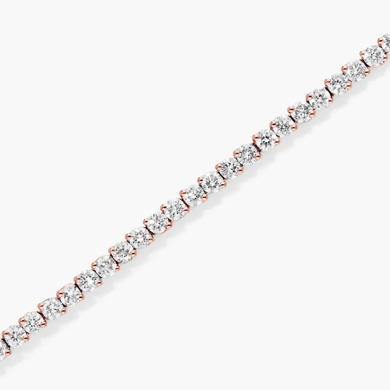 14K Rose Gold Two Prong Diamond Tennis Bracelet (2 CTW - H-I / SI1-SI2)