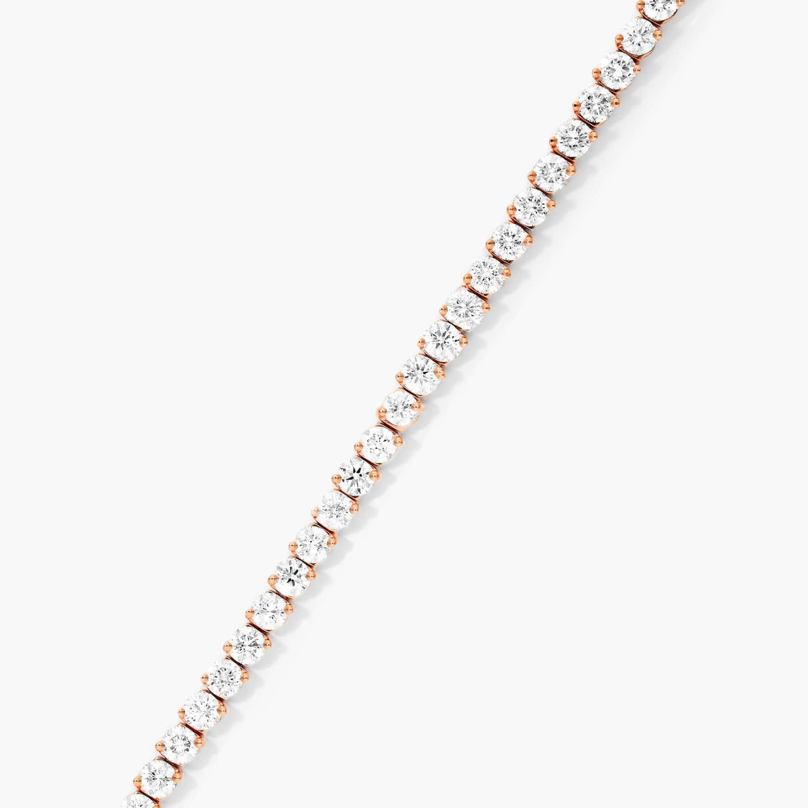 14K Rose Gold Two Prong Diamond Tennis Bracelet (4 CTW - H-I / SI1-SI2)