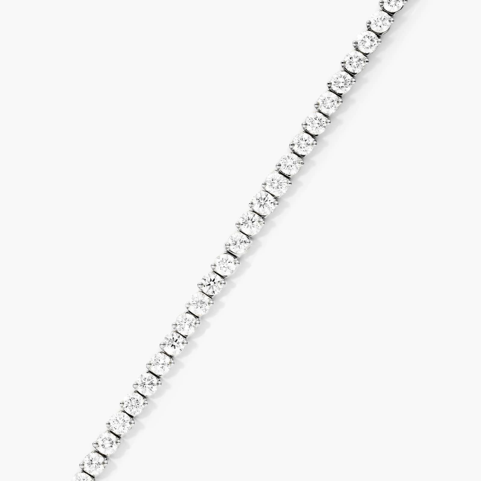 14K White Gold Two Prong Lab-Grown Diamond Tennis Bracelet (4.00 CTW - F-G / VS2-SI1)