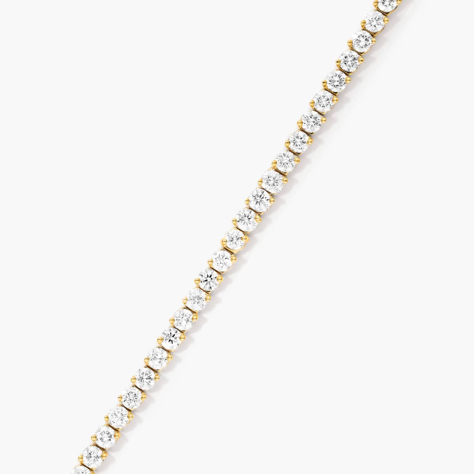 14K Yellow Gold Two Prong Lab-Grown Diamond Tennis Bracelet (4.00 CTW - F-G / VS2-SI1)