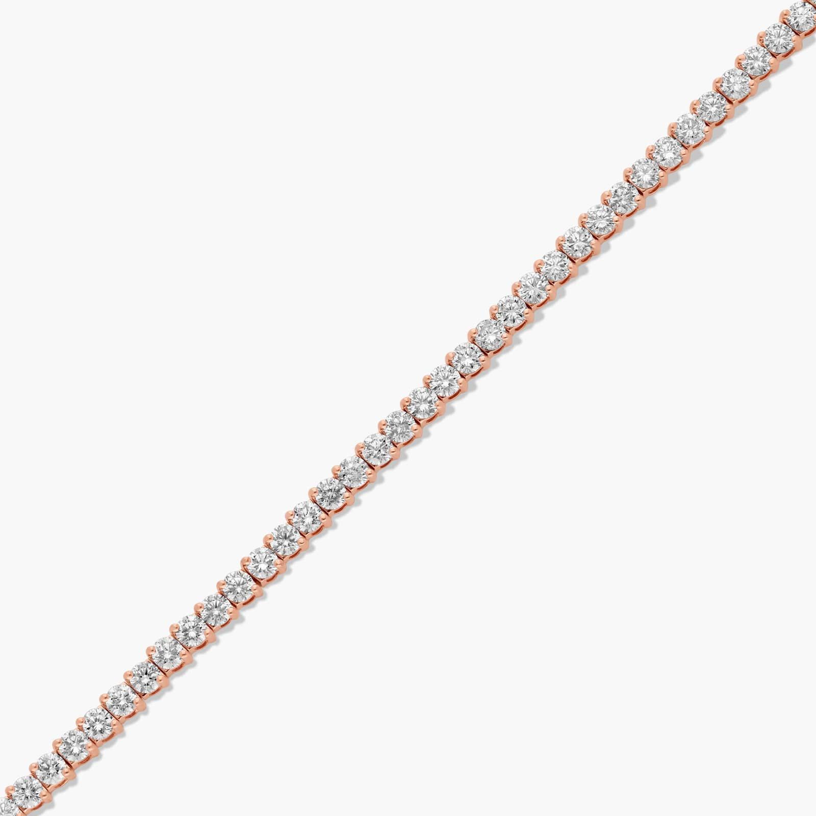14K Rose Gold Two Prong Diamond Tennis Bracelet (5 CTW - H-I / SI1-SI2)