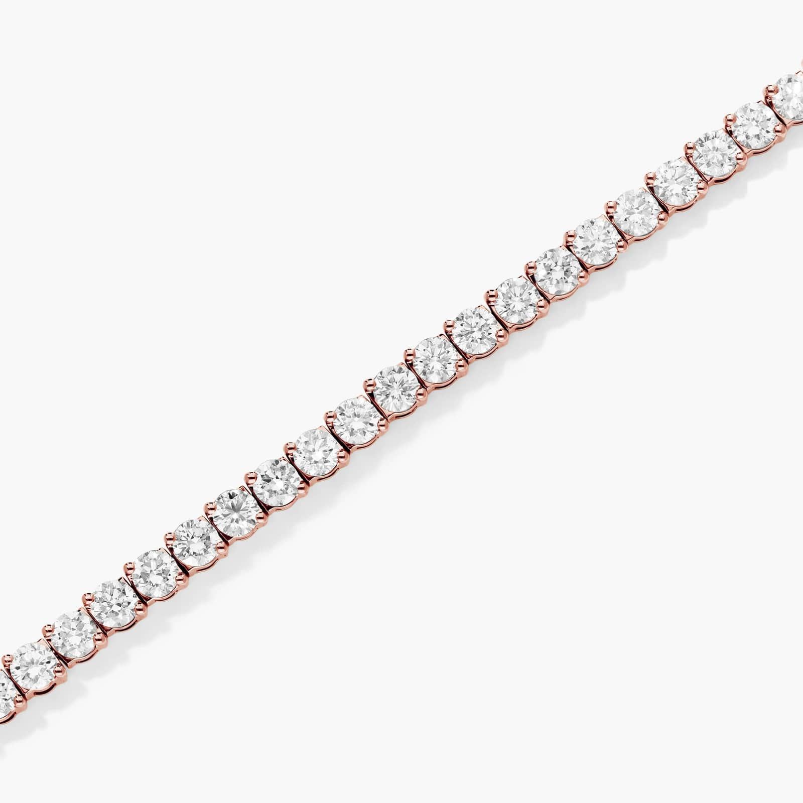 14K Rose Gold Two Prong Diamond Tennis Bracelet (7 CTW - H-I / SI1-SI2)