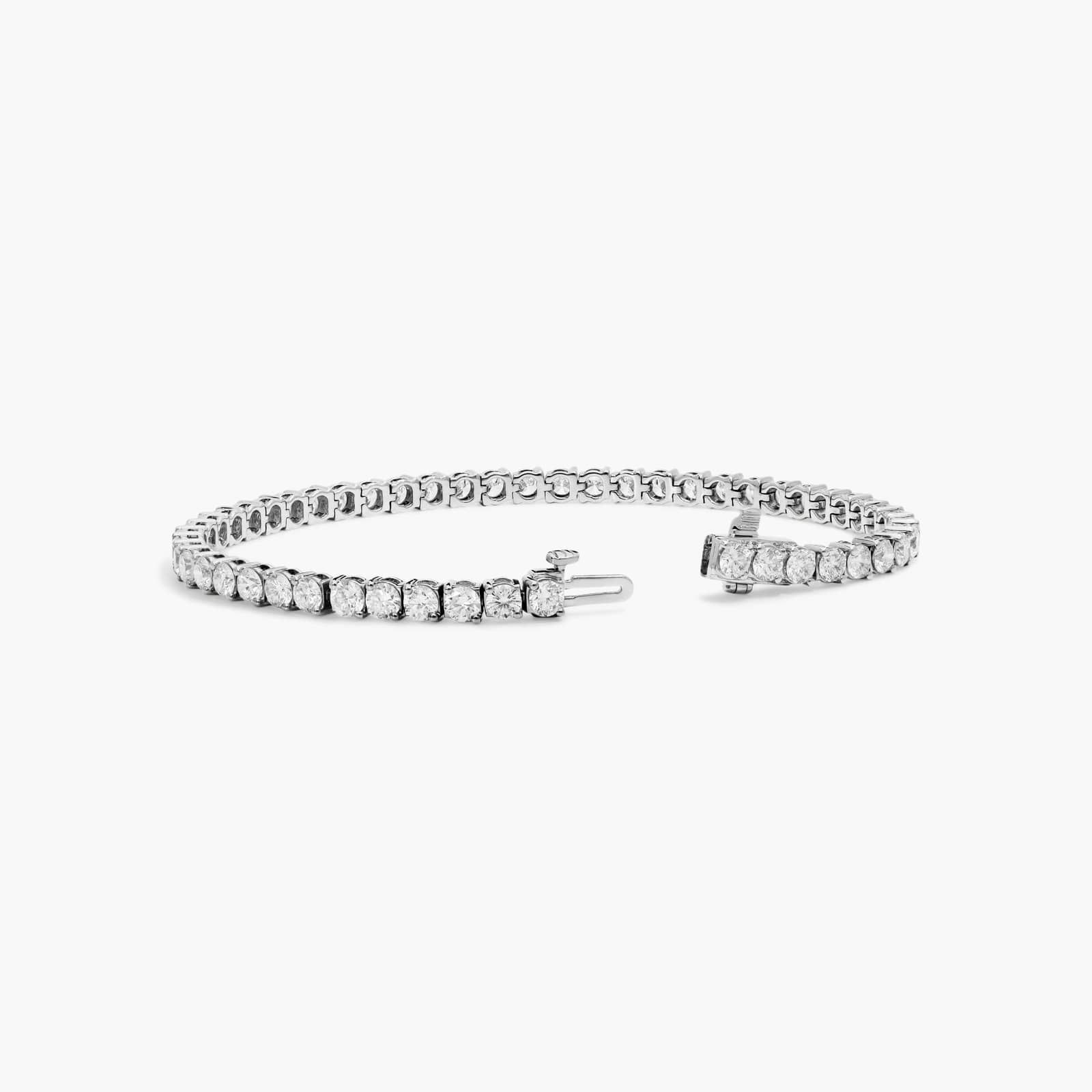 Tennis Bracelet With 7 CTW Lab-Grown Diamonds In 14K White Gold