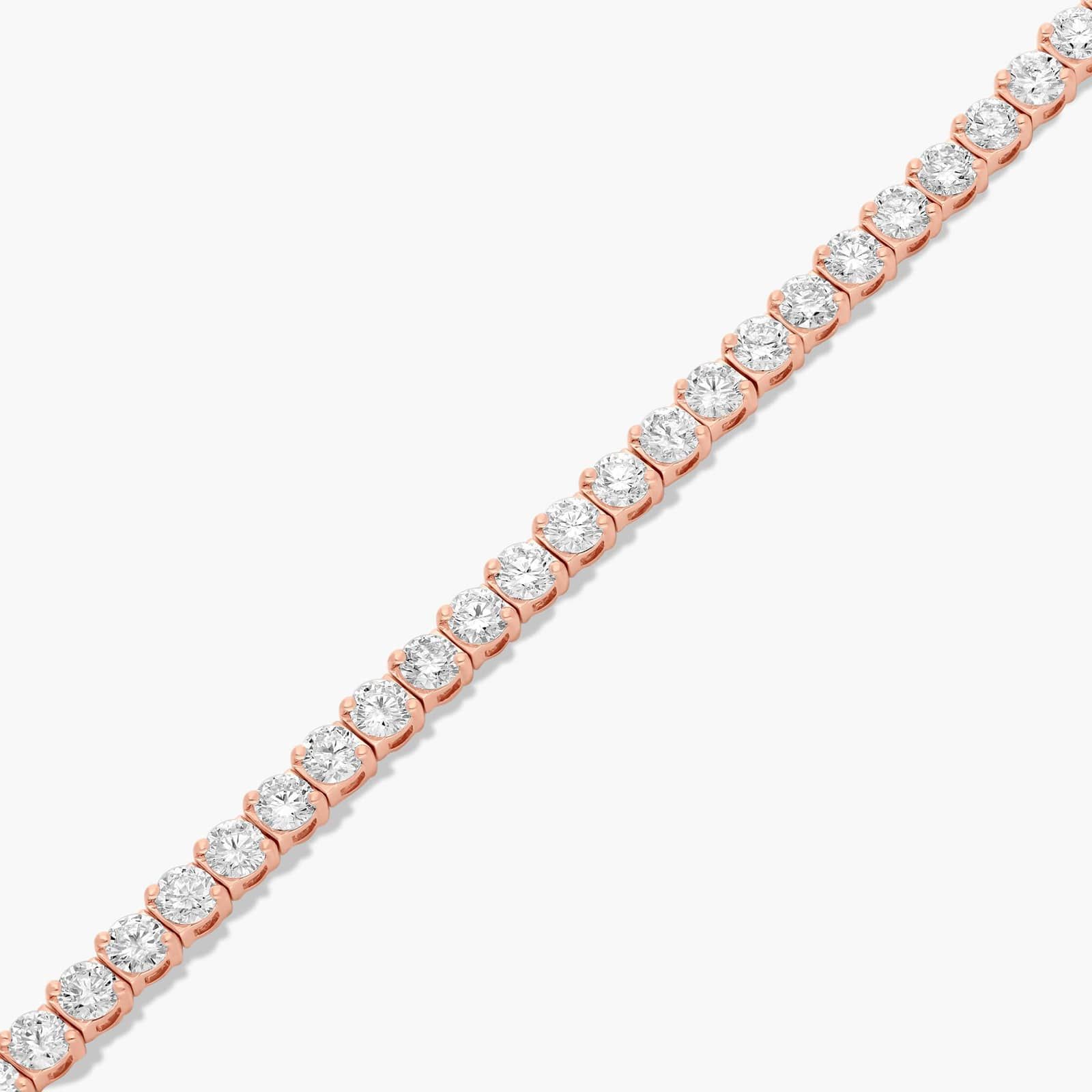 14K Rose Gold Two Prong Diamond Tennis Bracelet (8 CTW - H-I / SI1-SI2)