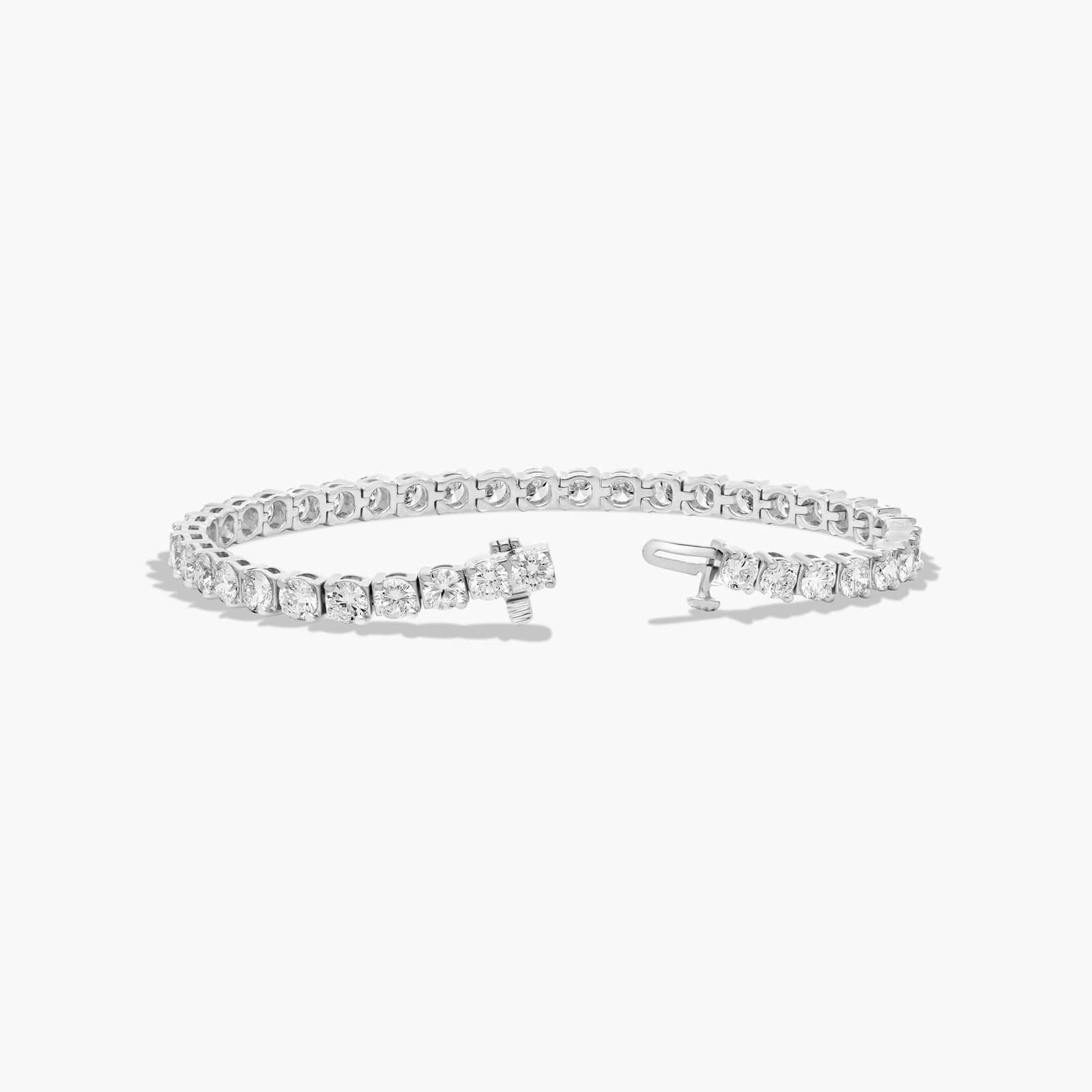 14K White Gold Two Prong Lab-Grown Diamond Tennis Bracelet (8.00 CTW - F-G / VS2-SI1)